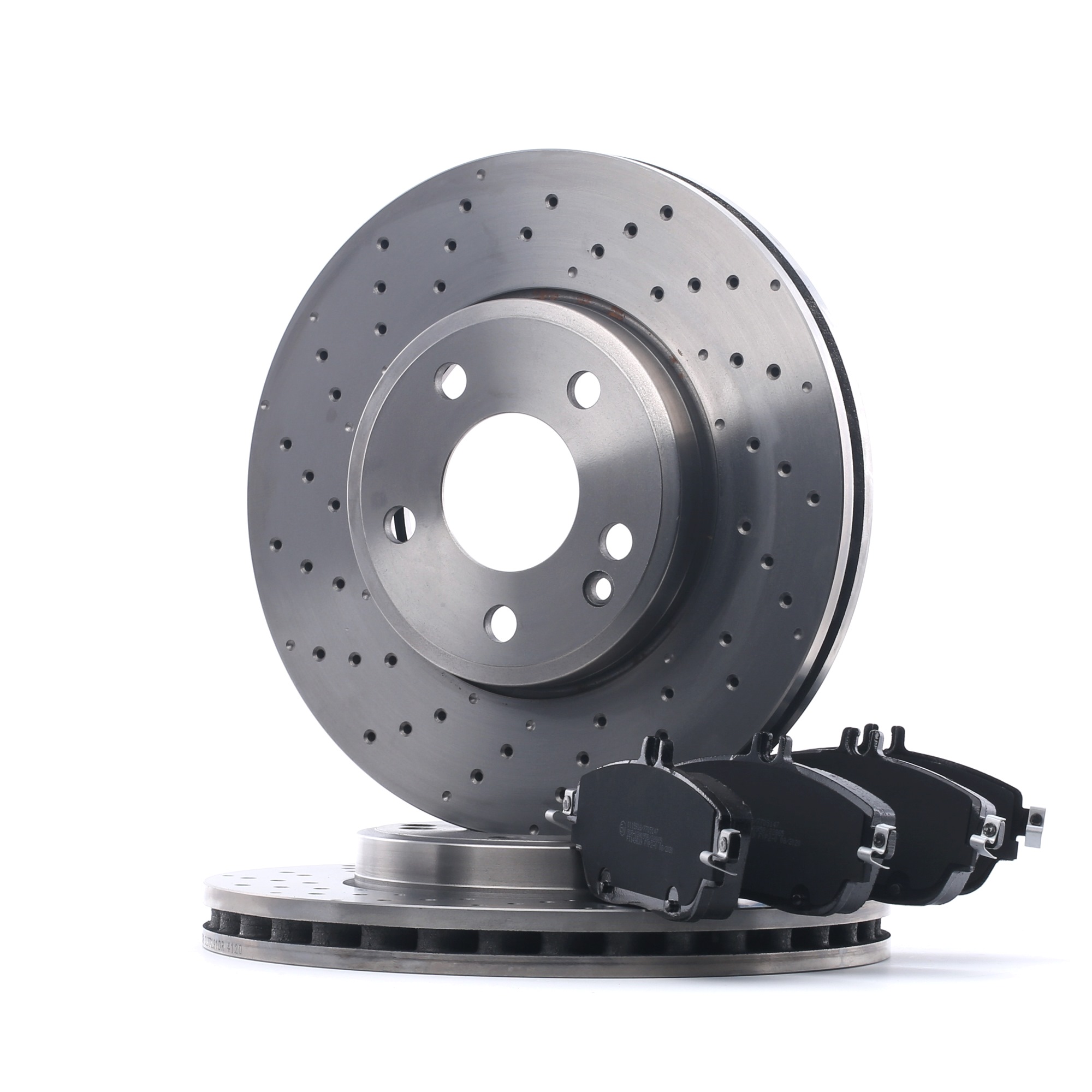 STARK SKBK-10990401 Brake discs and pads set Front Axle, perforated/vented, prepared for wear indicator, excl. wear warning contact