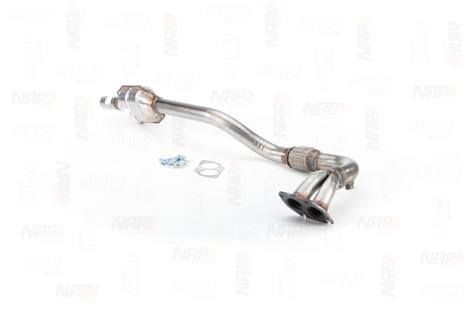 NAP carparts CAK10880 Catalytic converter Euro 2, with attachment material, Length: 1320 mm