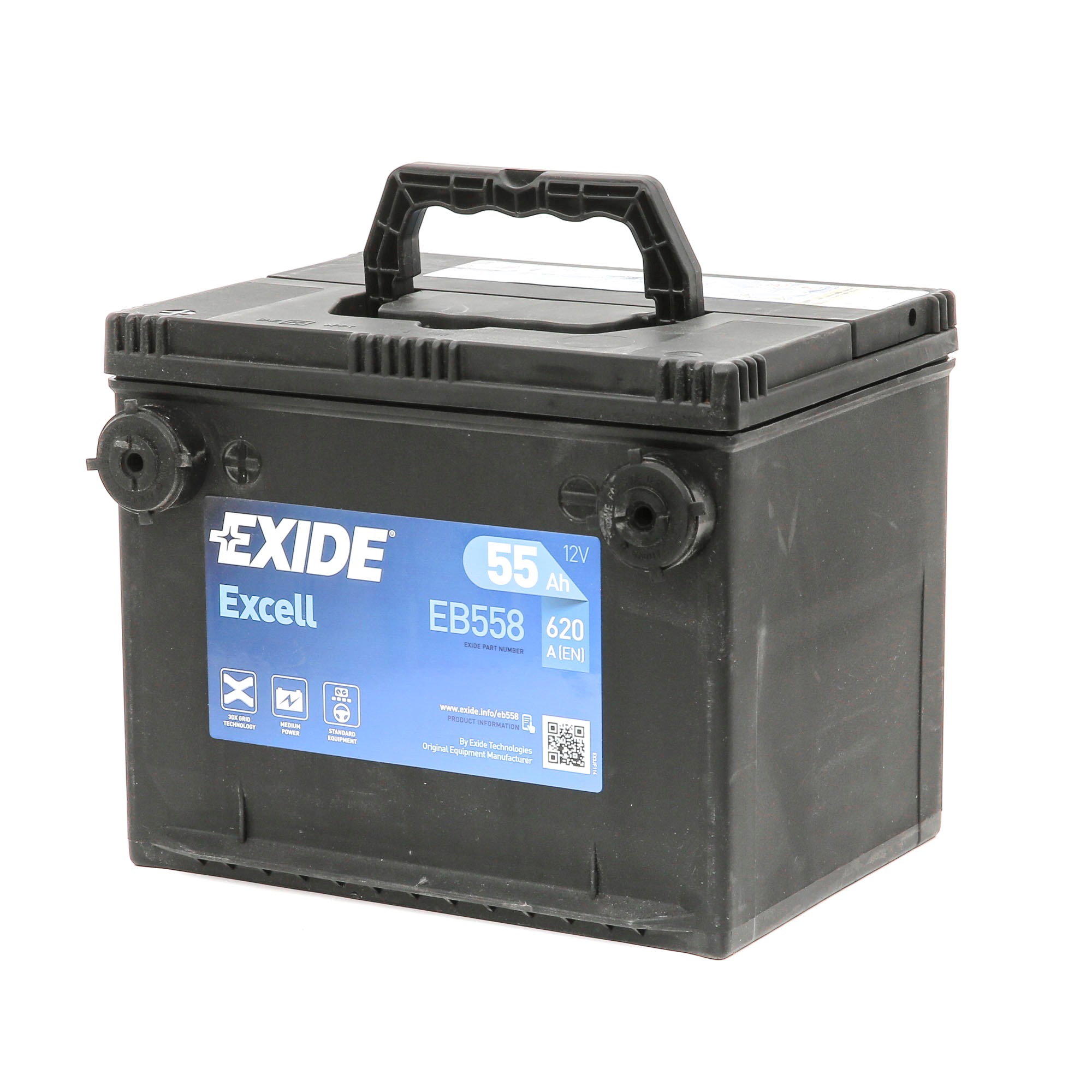 EXIDE EB558 Batéria 12V 55Ah 620A B9 Olovená kyselinová batéria