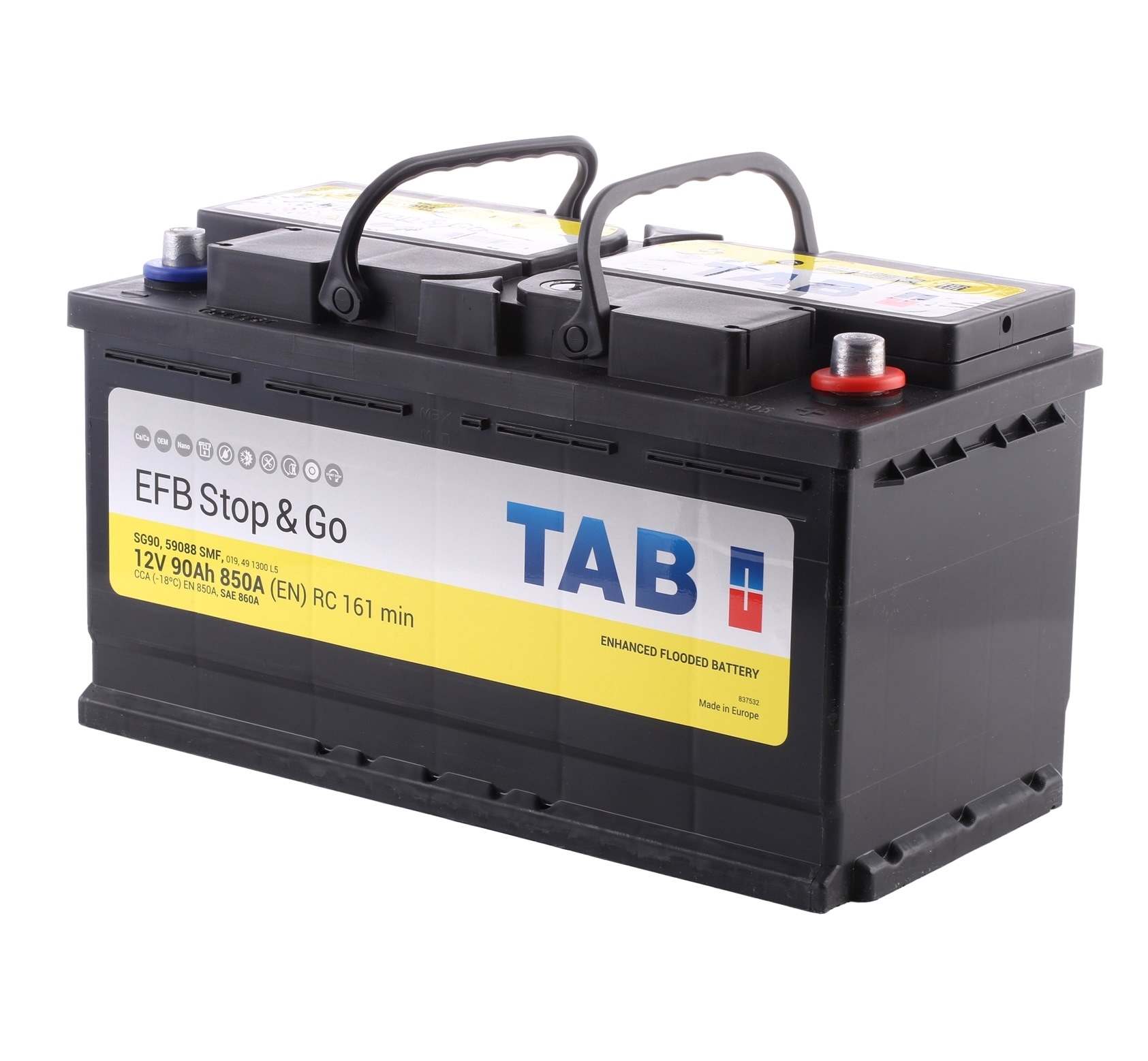 212090 TAB 595 901 085 EFB Stop & Go Batterie 12V 90Ah 850A B13  Bleiakkumulator