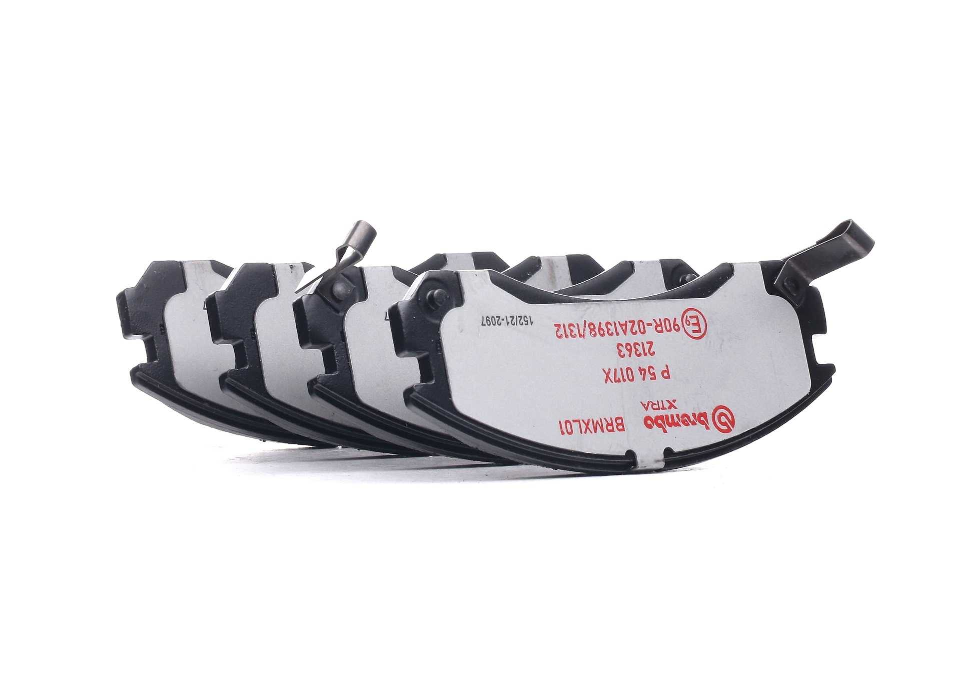 BREMBO with acoustic wear warning, without accessories Height: 59mm, Width: 150mm, Thickness: 16mm Brake pads P 54 017X buy