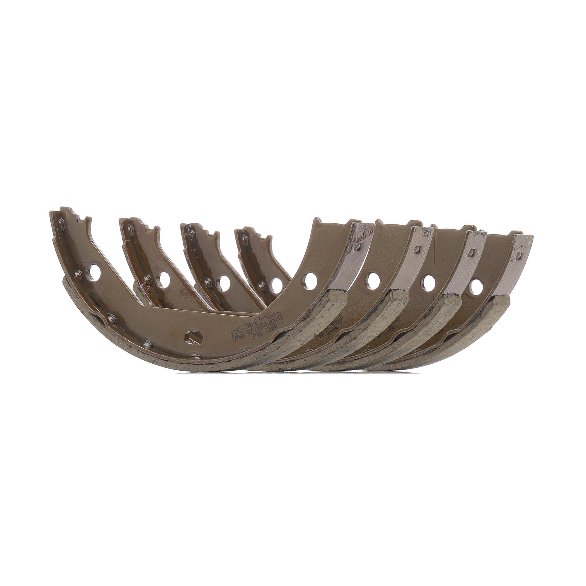 MAPCO 8843/1 Jeu de mâchoires de frein Essieu arrière, 185 x 20 mm, avec accessoires