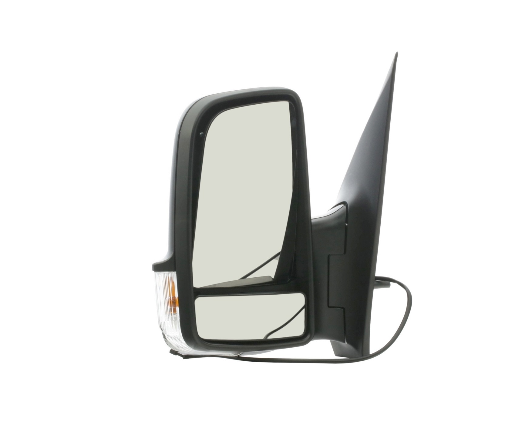 STARK SKOM-1040951 Wing mirror Left, black, Short mirror arm, Convex, with wide angle mirror, for manual mirror adjustment