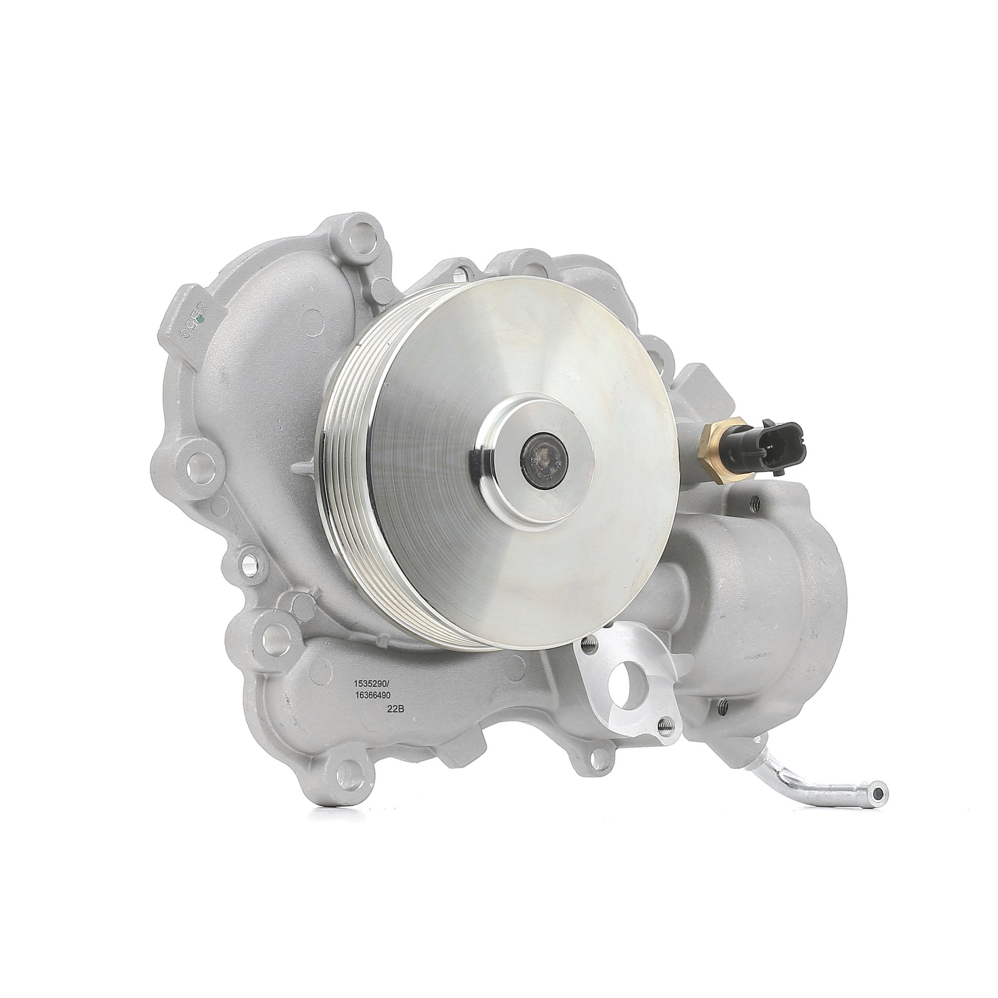 RIDEX 1260W0489 Water pump with seal, without lid, Mechanical, Brass, for v-ribbed belt use