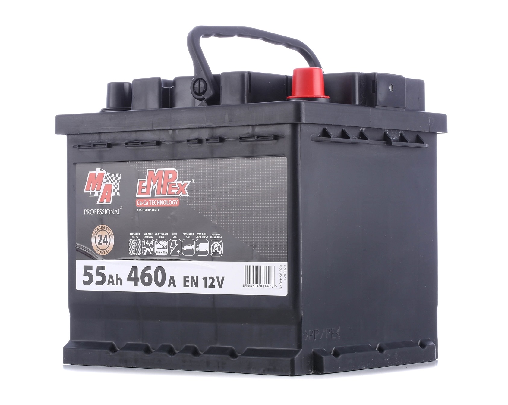 EMPEX 56-020 Ca-Ca TECHNOLOGY Batterie 12V 55Ah 460A B13 L1 Bleiakkumulator