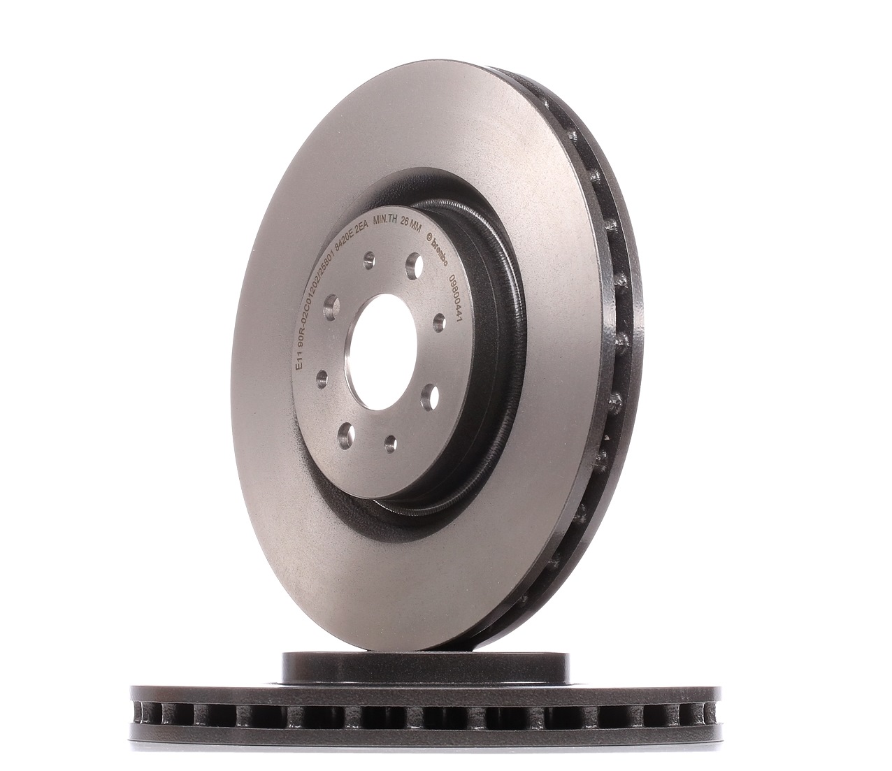 Image of BREMBO Brake disc ALFA ROMEO 09.8004.41 51738833,51813785 Brake rotor,Brake discs,Brake rotors