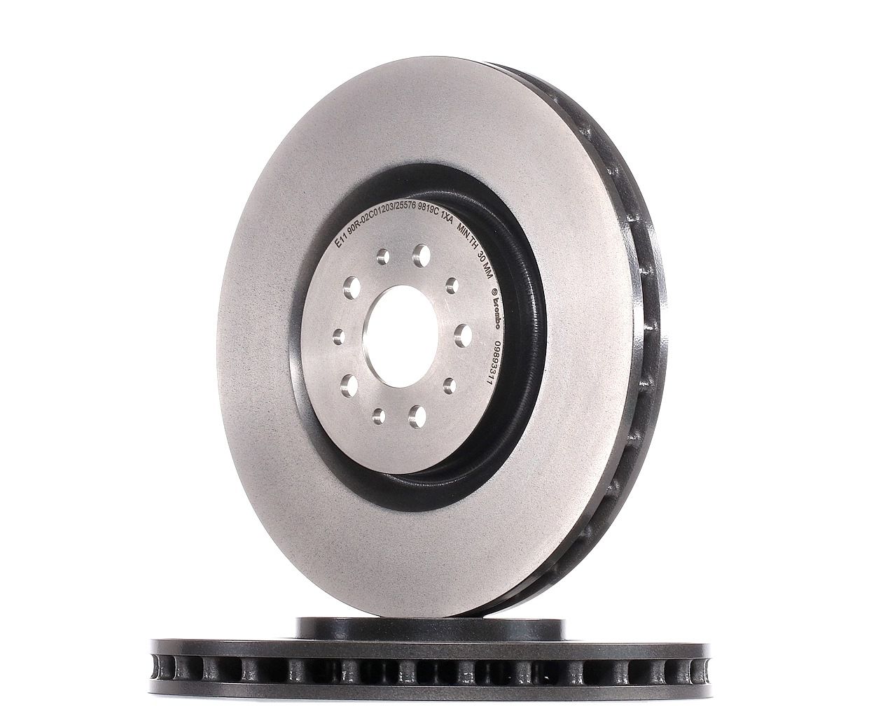 Image of BREMBO Brake disc ALFA ROMEO 09.8933.11 51733051,51768587 Brake rotor,Brake discs,Brake rotors