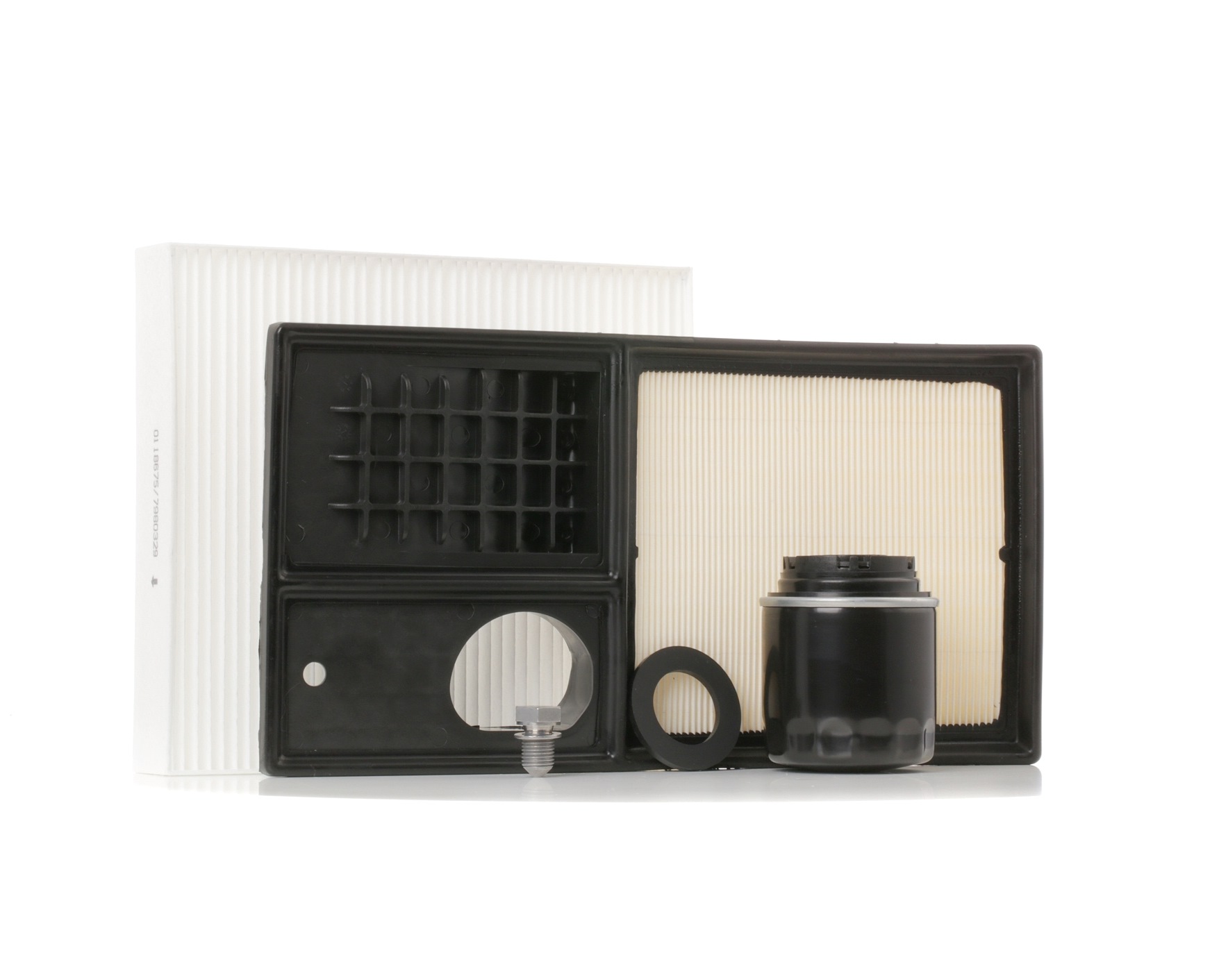 STARK SKFS-18880569 Kit de filtros con filtro de aire, con tornillo purga aceite, Filtro antipolen, cuatro piezas