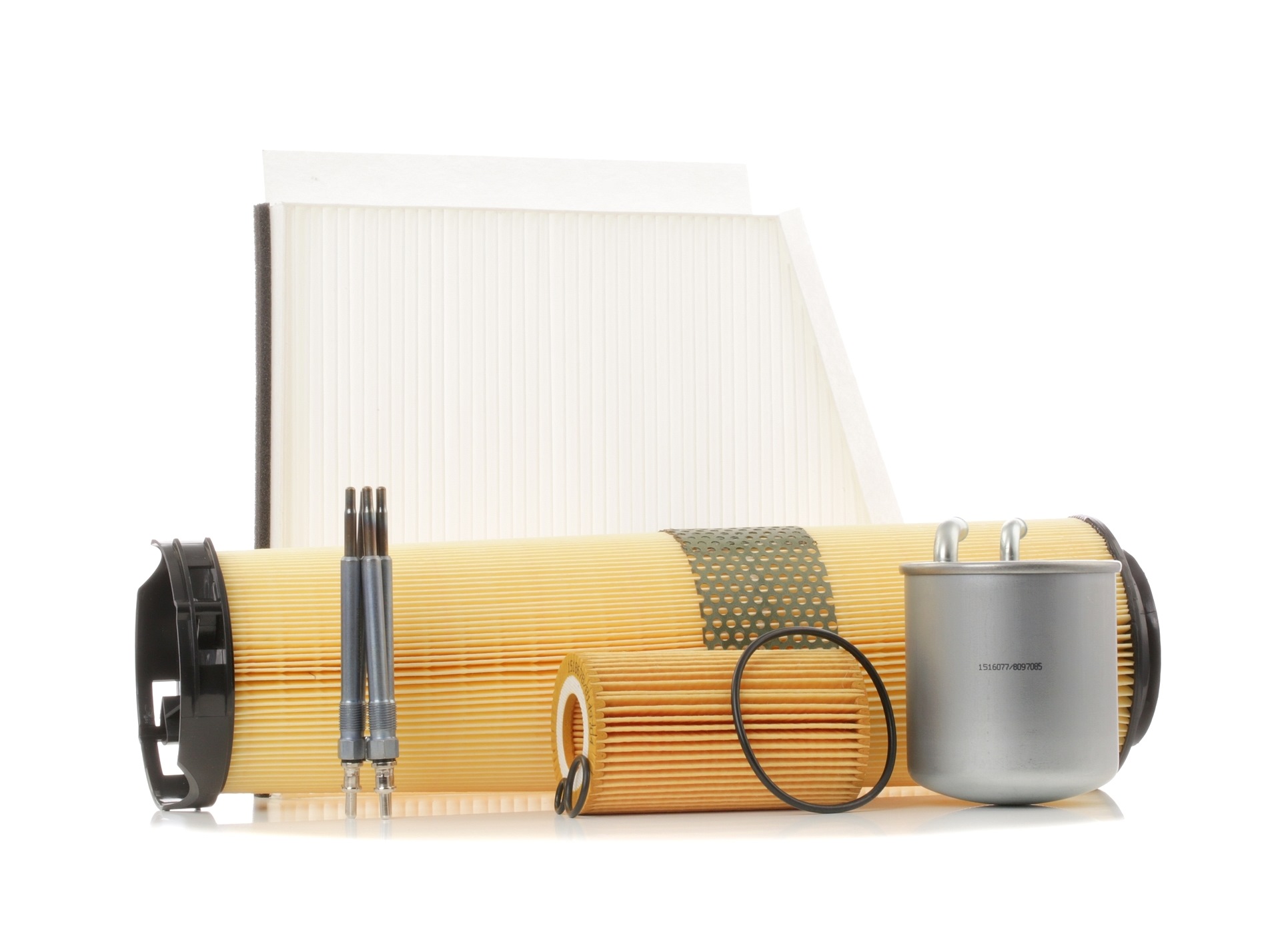 RIDEX 4682P0173 Inspektionspaket Partikelfilter, Filtereinsatz, Leitungsfilter, mit Luftfilter, ohne Ölablassschraube, mehrteilig