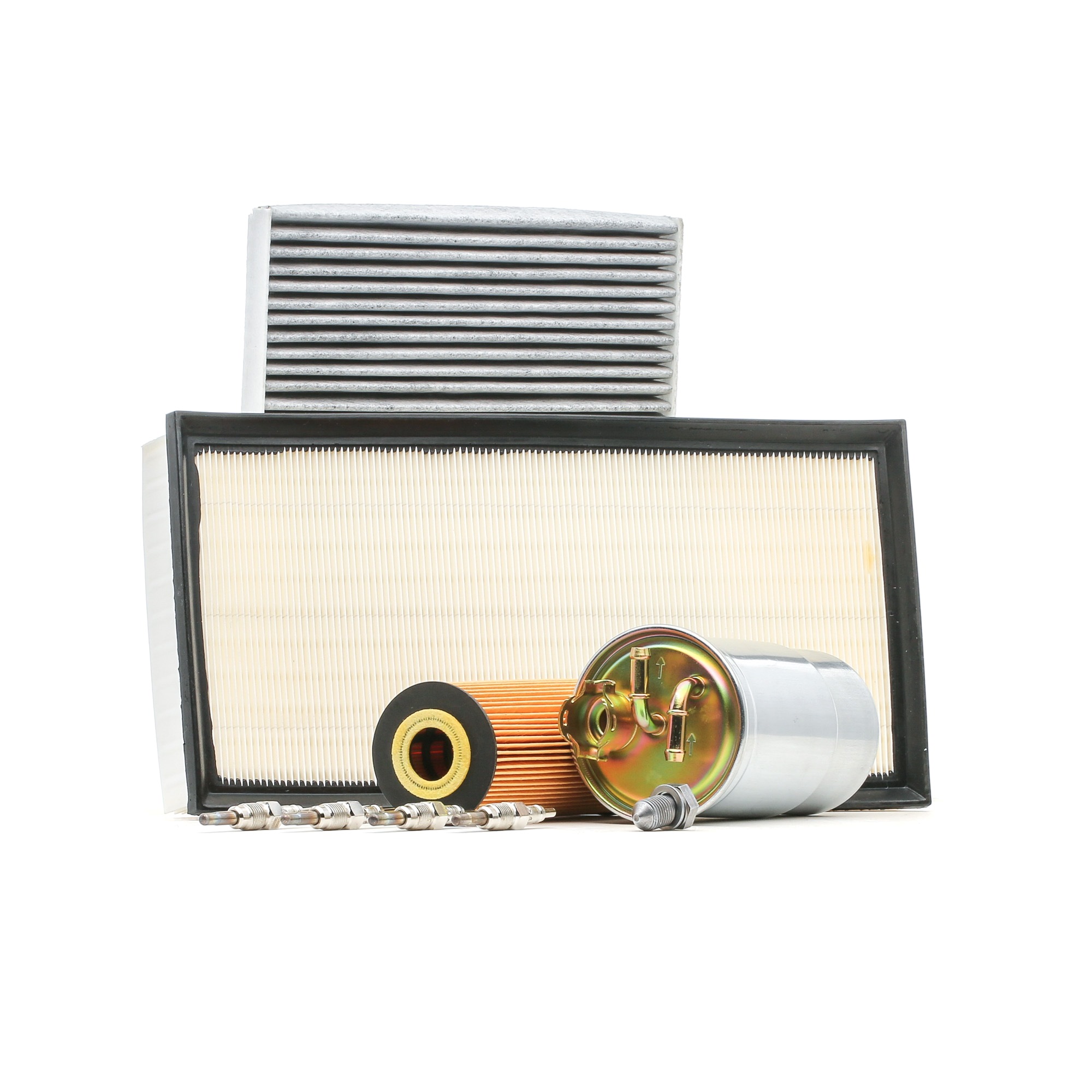 RIDEX 4682P0175 Onderhoudspakket Carbon filter, Met luchtfilter, Met olieaftapschroef, Meerdelig