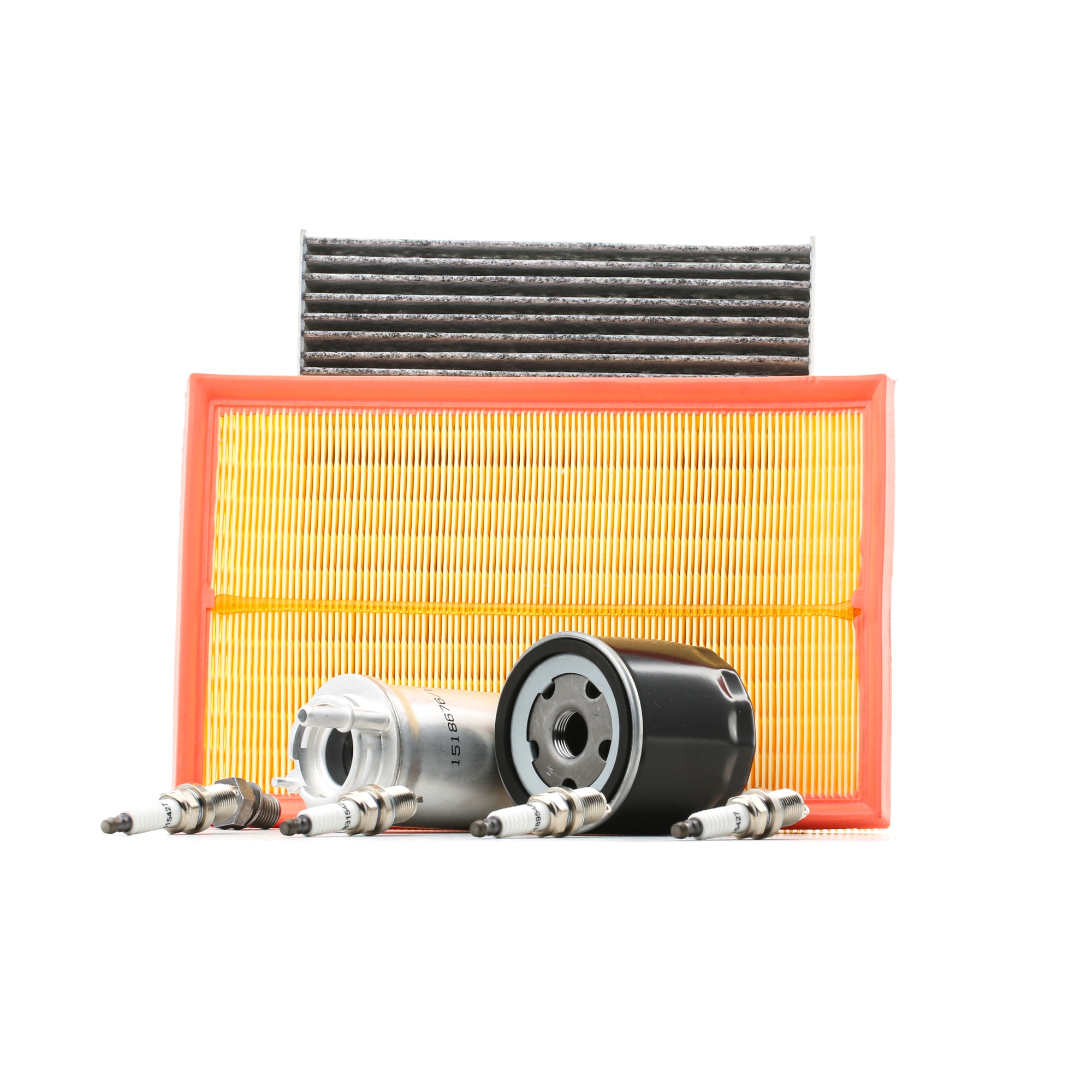 RIDEX 4682P0241 Kit de service Filtre à charbon actif, Filtre vissé, Filtre de conduite, avec filtre à air, avec vis de vidange d'huile, à plusieurs pièces