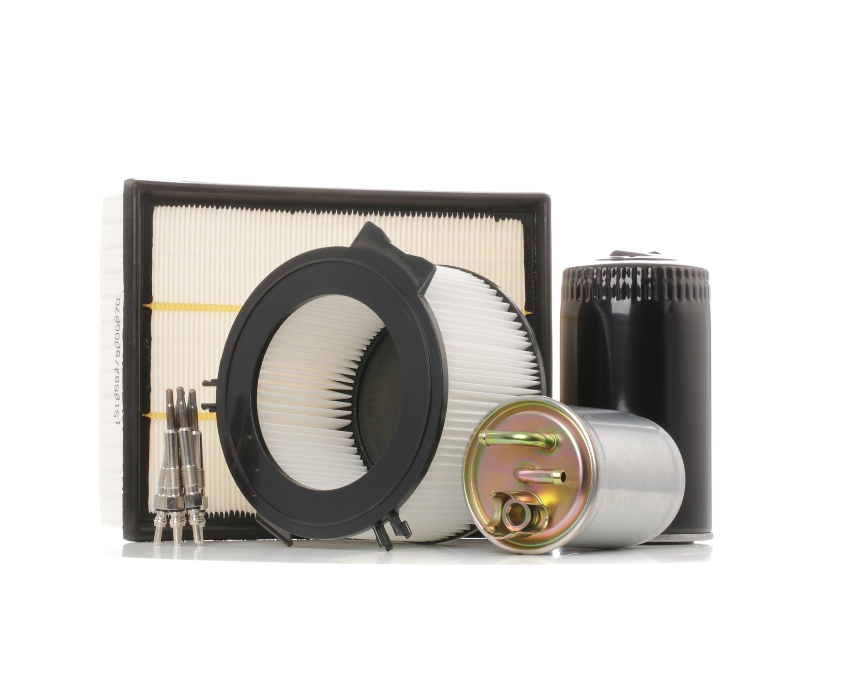 RIDEX 4682P0277 Inspektionspaket Leitungsfilter, Anschraubfilter, Pollenfilter, mit Luftfilter, ohne Ölablassschraube, mehrteilig