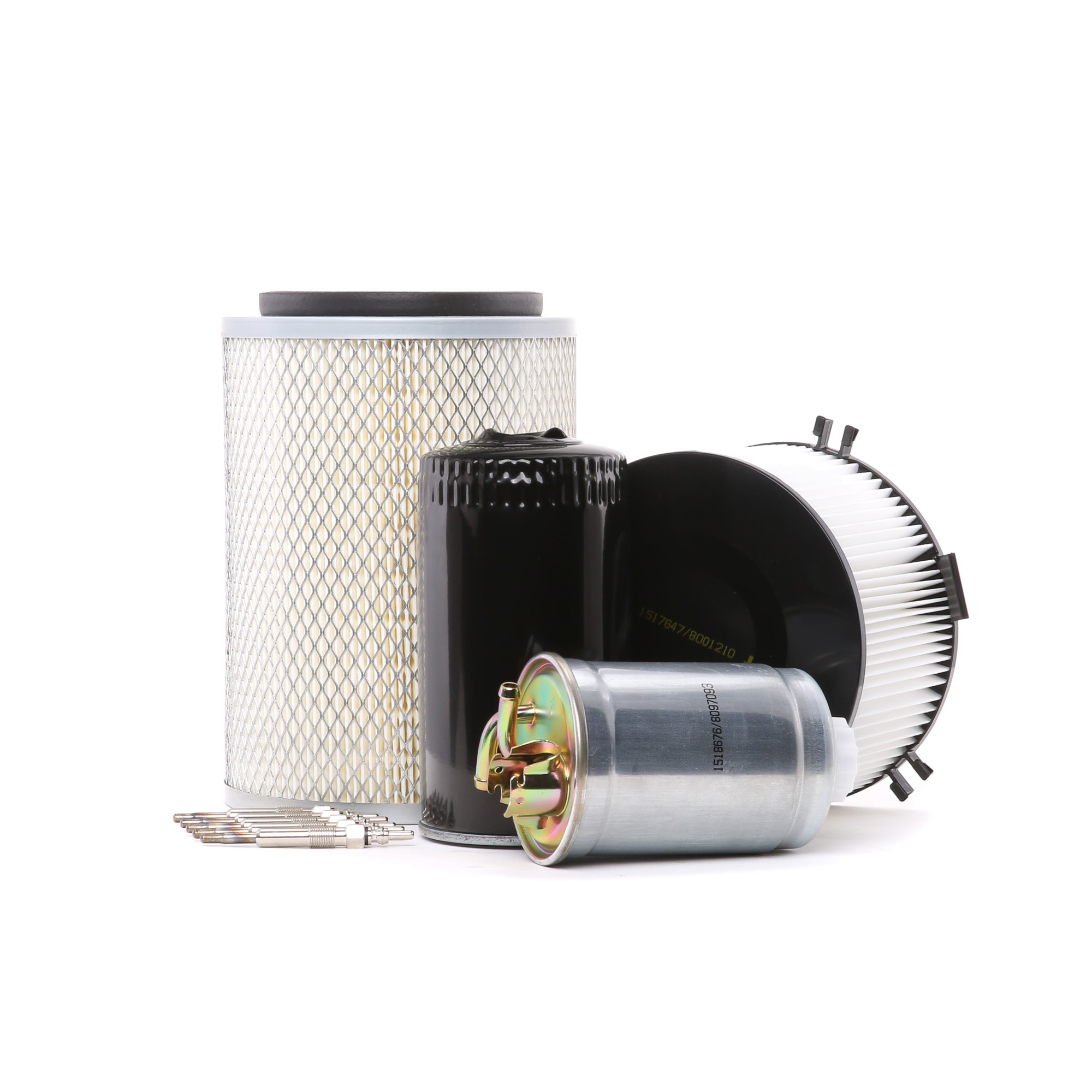RIDEX 4682P0278 Inspektionspaket Pollenfilter, mit Luftfilter, ohne Ölablassschraube, mehrteilig
