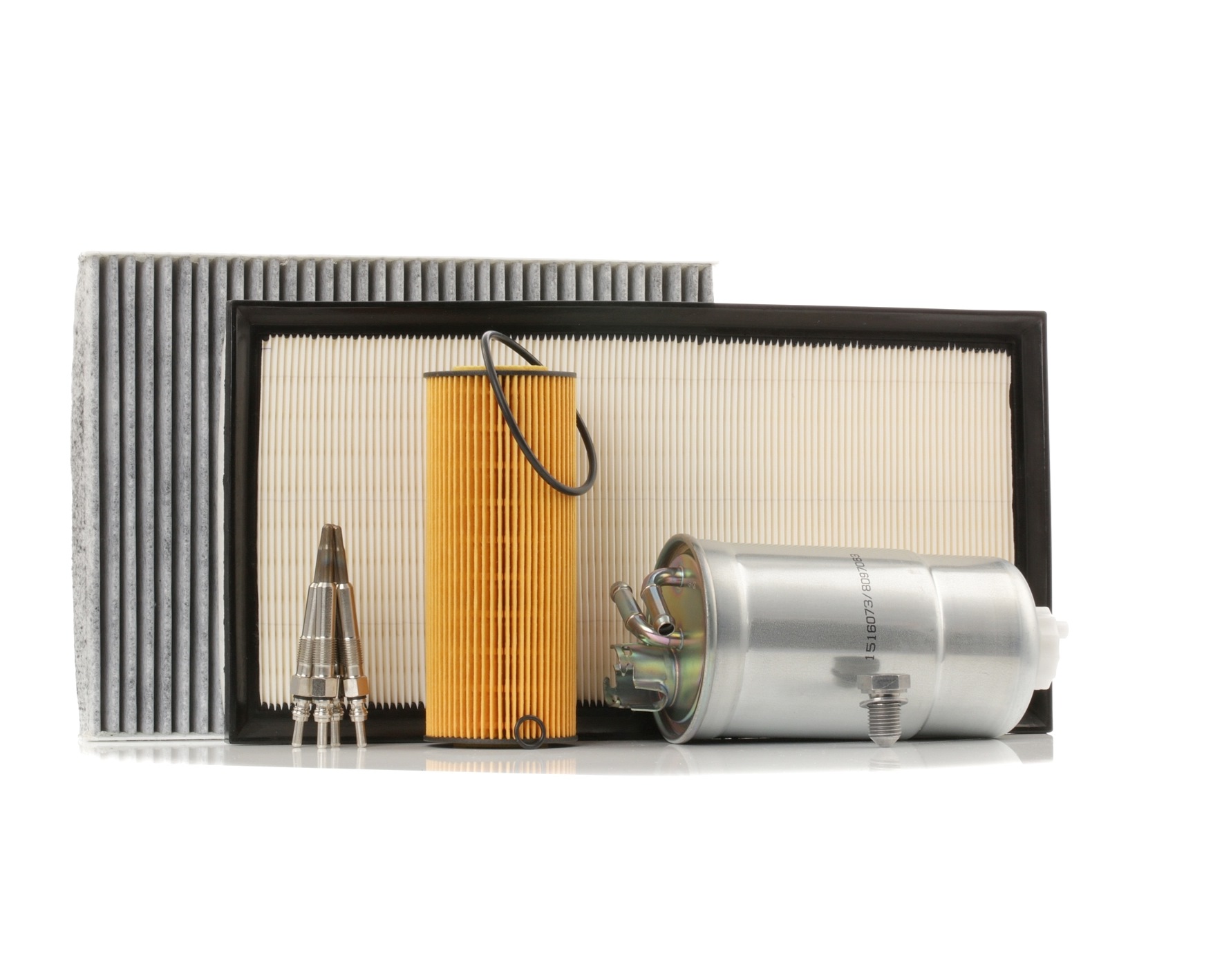 RIDEX 4682P0303 Inspektionspaket Aktivkohlefilter, mit Luftfilter, mit Ölablassschraube, mehrteilig