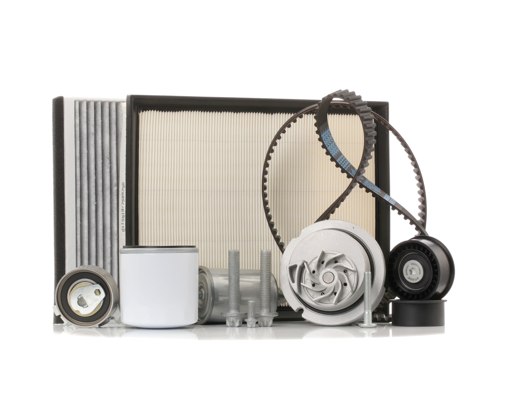 STARK SKPSM-4570376 Inspektionspaket Aktivkohlefilter, mit Luftfilter, mit Ölablassschraube, mit Wasserpumpe, mehrteilig