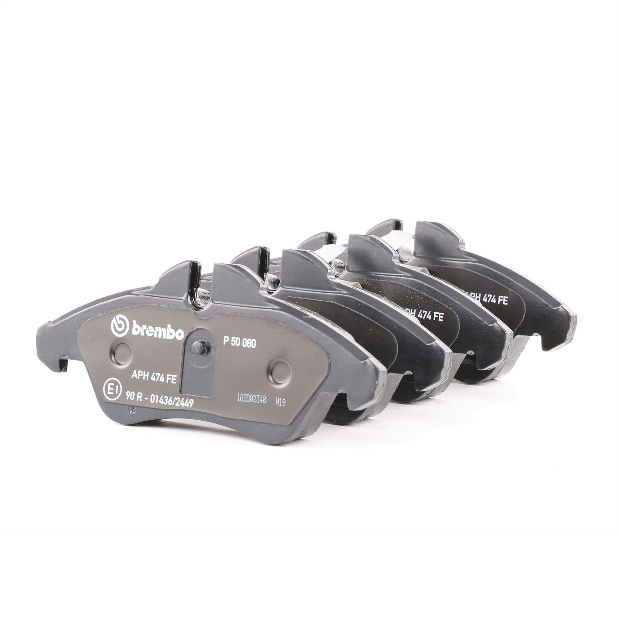 BREMBO P 50 080 Brake pad set incl. wear warning contact, with piston clip, without accessories