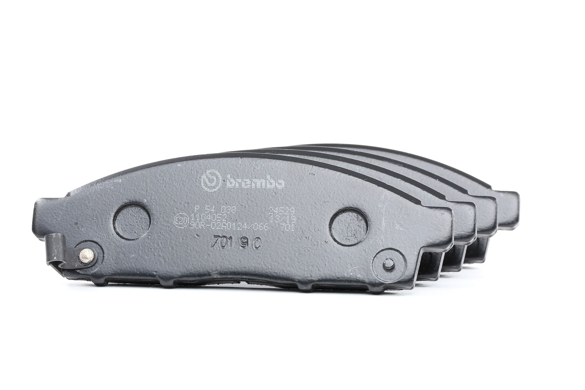 24529 BREMBO with acoustic wear warning, without accessories Height: 49mm, Width: 156mm, Thickness: 16mm Brake pads P 54 038 buy