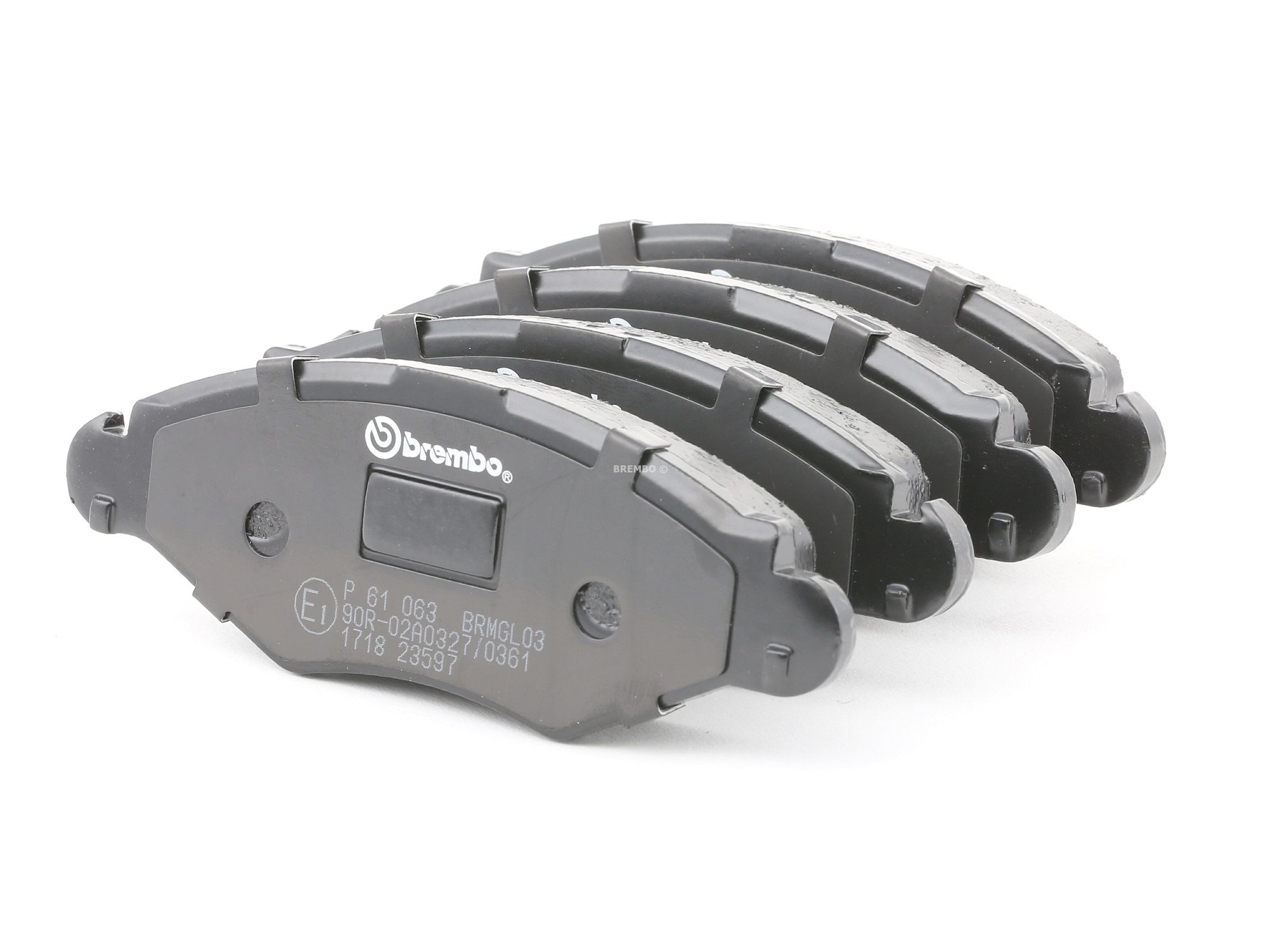 BREMBO P 61 063 Brake pad set excl. wear warning contact, with brake caliper screws, with accessories