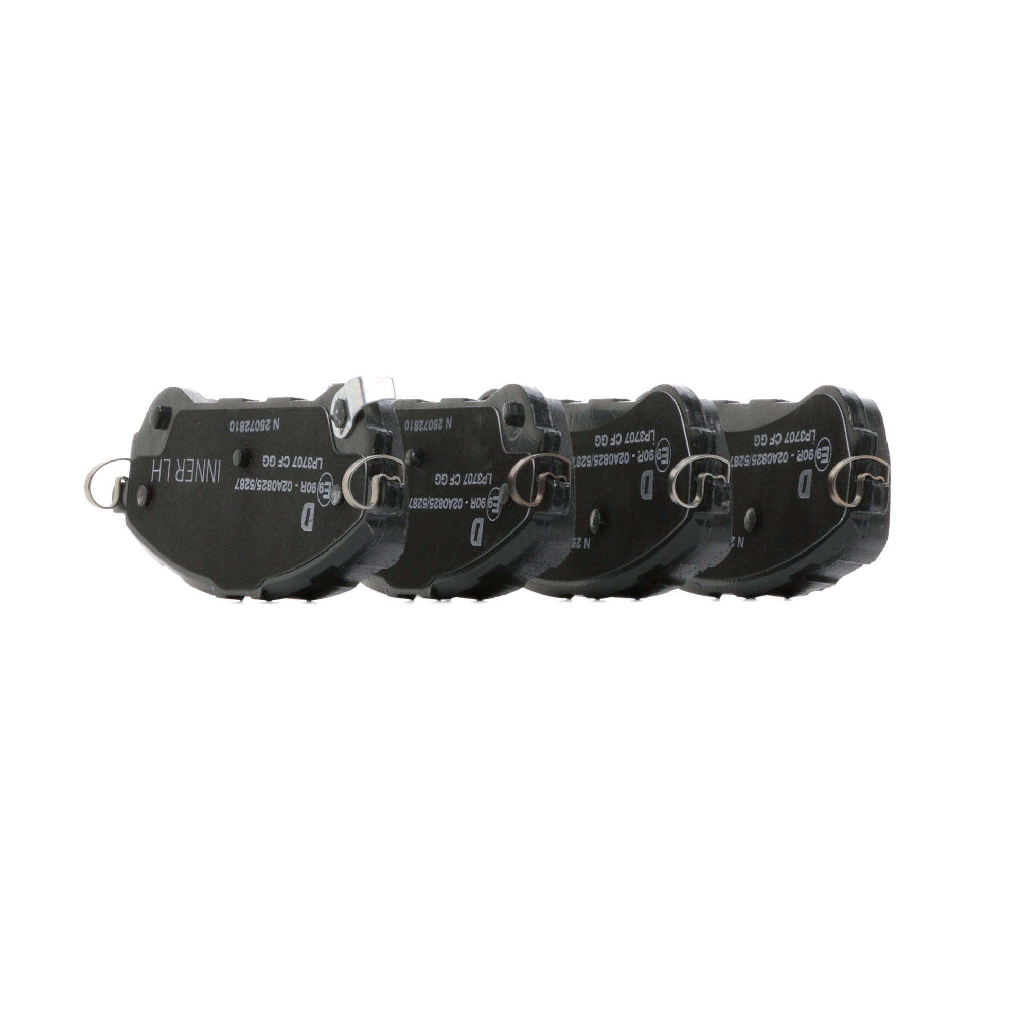 LP3707 DELPHI cu avertizare acustica uzura Inaltime 1: 52,5mm, Inaltime 2: 52,5mm, Latime 1: 147,8mm, Latime 2: 147,8mm, Grosime 1: 17mm, Grosime 2: 17mm Plăcuțe de frână LP3707 cumpără costuri reduse
