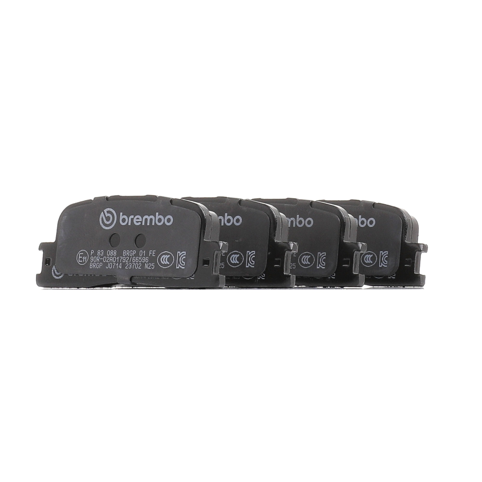 23702 BREMBO Prime Bremsbelagsatz P 83 088 exkl. Verschleißwarnkontakt Höhe: 38mm, Breite: 93mm, Dicke/Stärke: 16mm