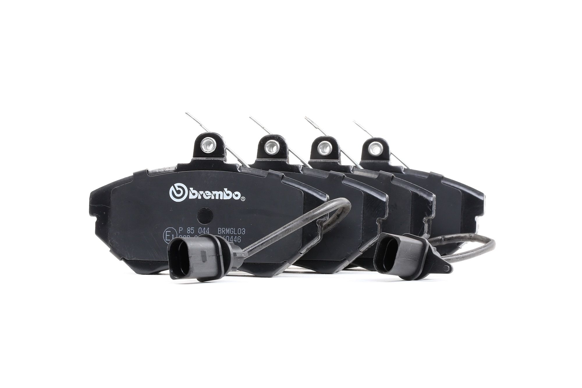 BREMBO P 85 044 Brake pad set incl. wear warning contact, with brake caliper screws, without accessories