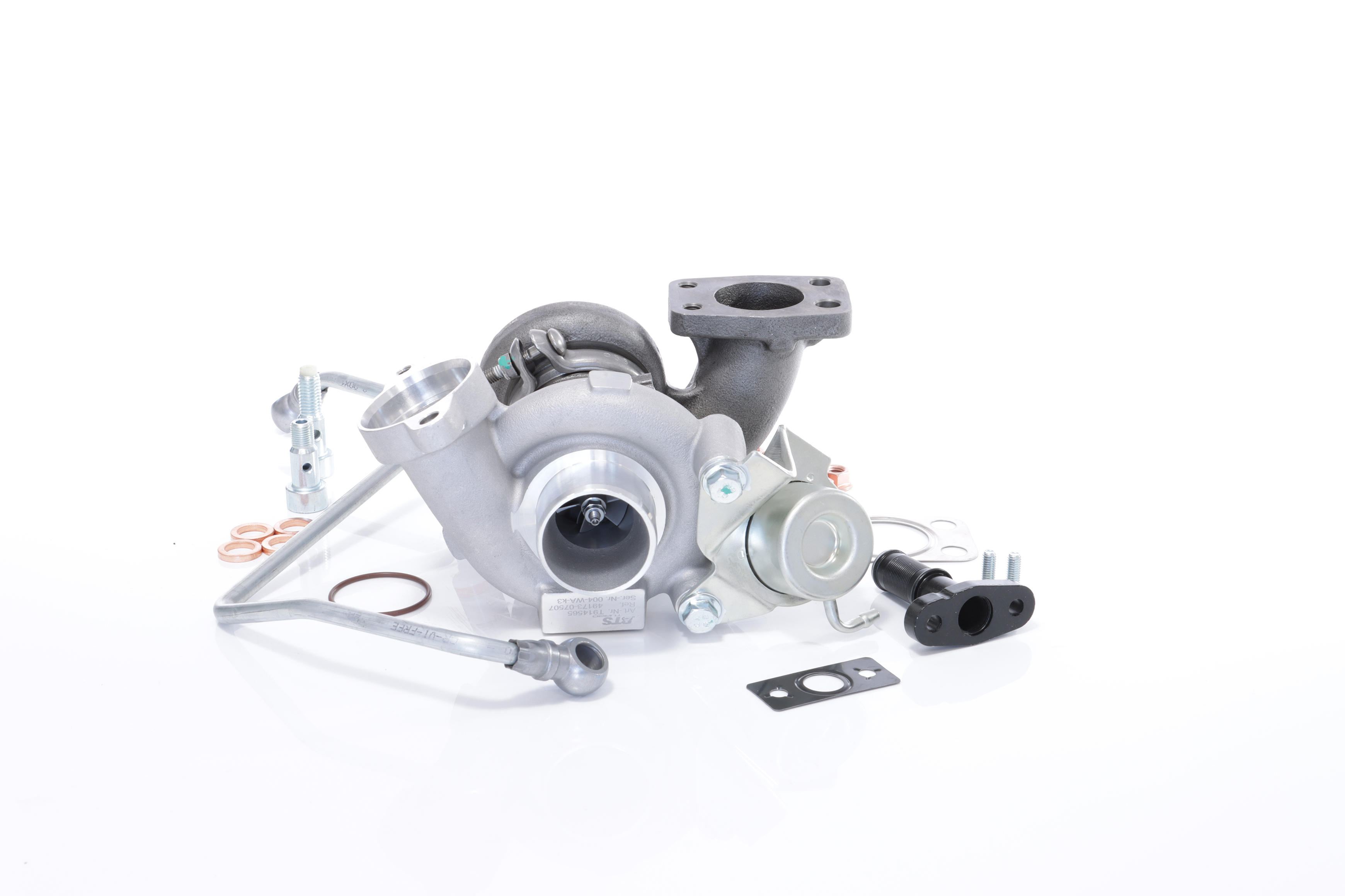 BTS TURBO T981043BT Turbocharger Exhaust Turbocharger, with attachment material, with oil supply line, with oil drain line