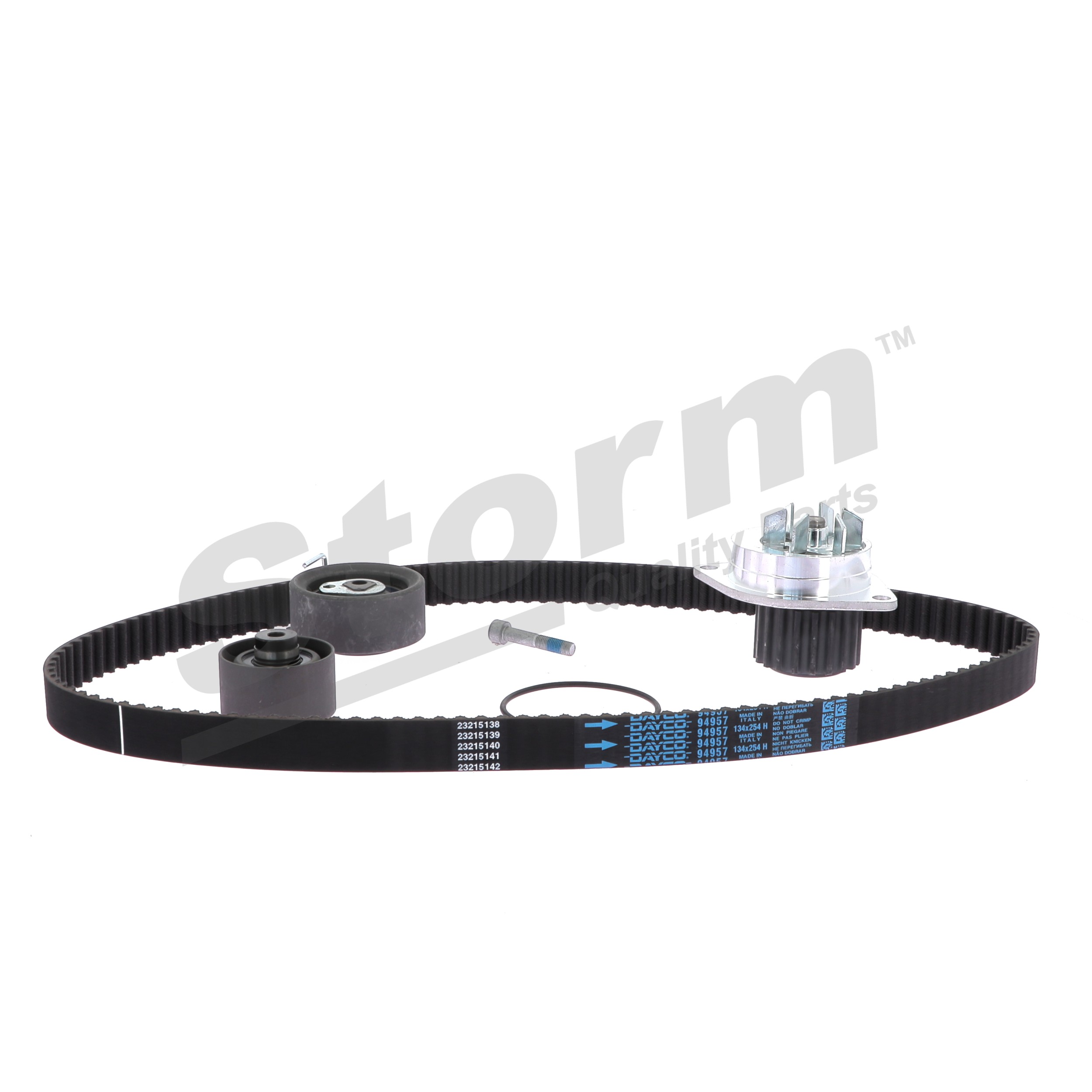 904470KP Vandens siurblio ir paskirstymo diržo komplektas STORM QUALITY PARTS 1609525980 VW