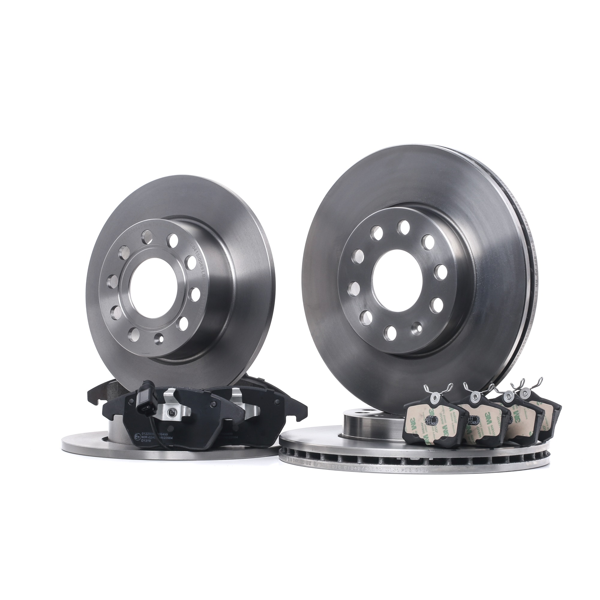 SKBK-10990507 STARK Brake disc and pads set Front Axle, Rear Axle,  internally vented, solid, incl. wear warning contact, not prepared for wear  indicator ▷ AUTODOC price and review