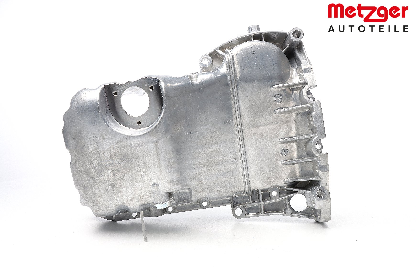 METZGER 7990121 Carterpan Met olieaftapschroef, Zonder pakking, Met gat voor oliestandsensor, Aluminium persgietwerk