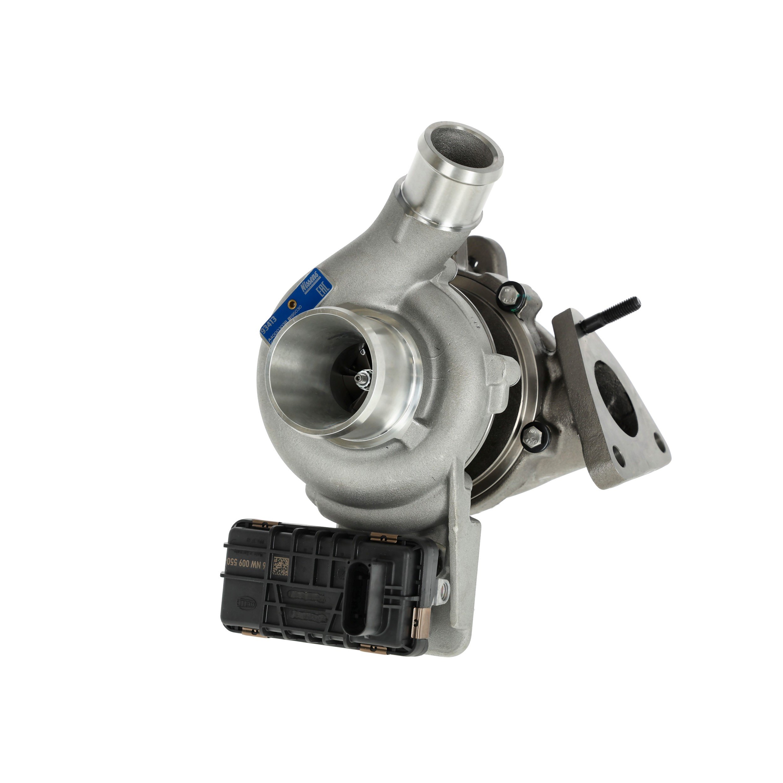 NISSENS 93413 Turbocharger Exhaust Turbocharger, Oil-cooled, Electric, with gaskets/seals, without exhaust manifold, Aluminium