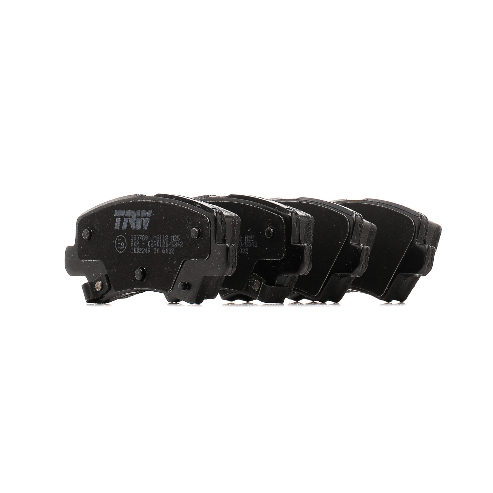 GDB2248 TRW Met akoestische slijtagewaarschuwing Hoogte: 42,6mm, Breedte 2 [mm]: 99,7mm, Dikte: 15,5mm Remblokken GDB2248