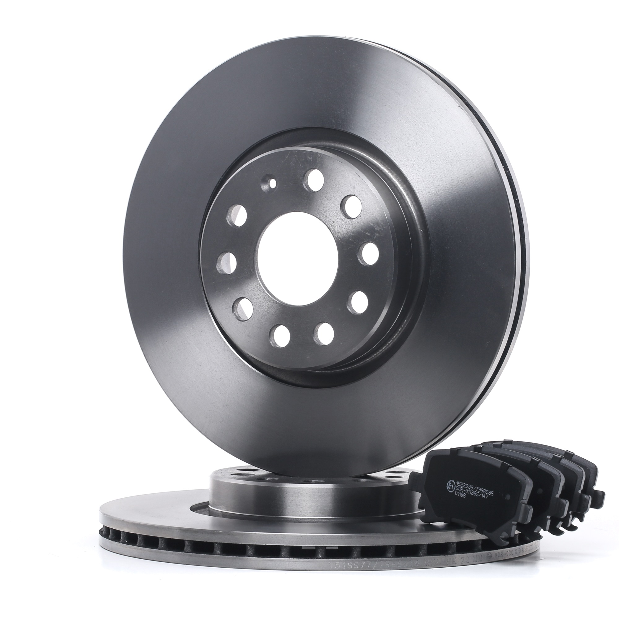 RIDEX 3405B0838 Brake discs and pads set Touran 1t3 1.4 TSI EcoFuel 150 hp Petrol/Compressed Natural Gas (CNG) 2011 price