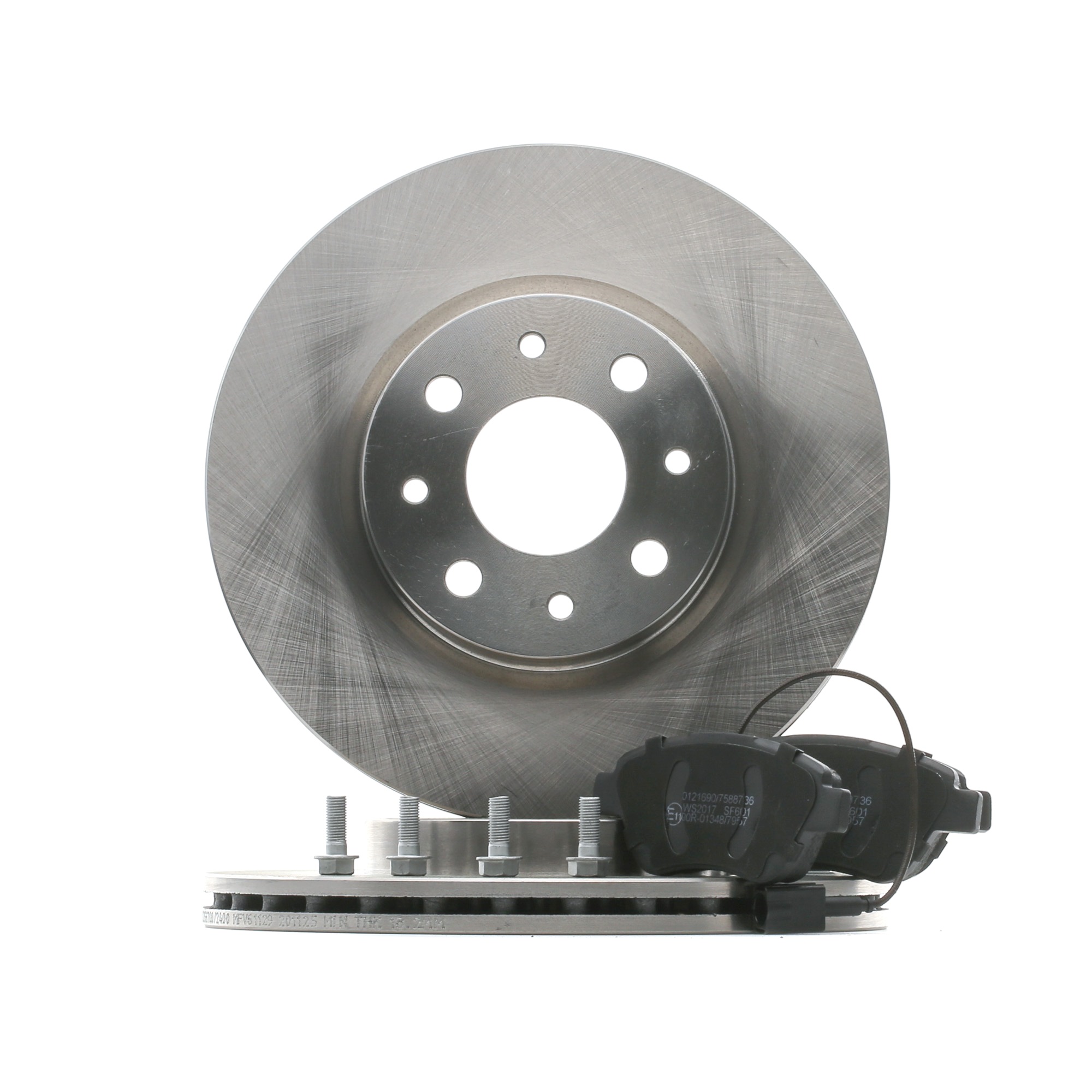 Brake discs and pads set STARK Front Axle, Vented, incl. wear warning contact - SKBK-10991629