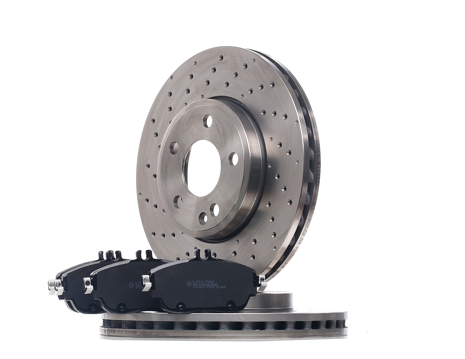 STARK SKBK-10991678 Brake discs and pads set Front Axle, perforated/vented, incl. wear warning contact