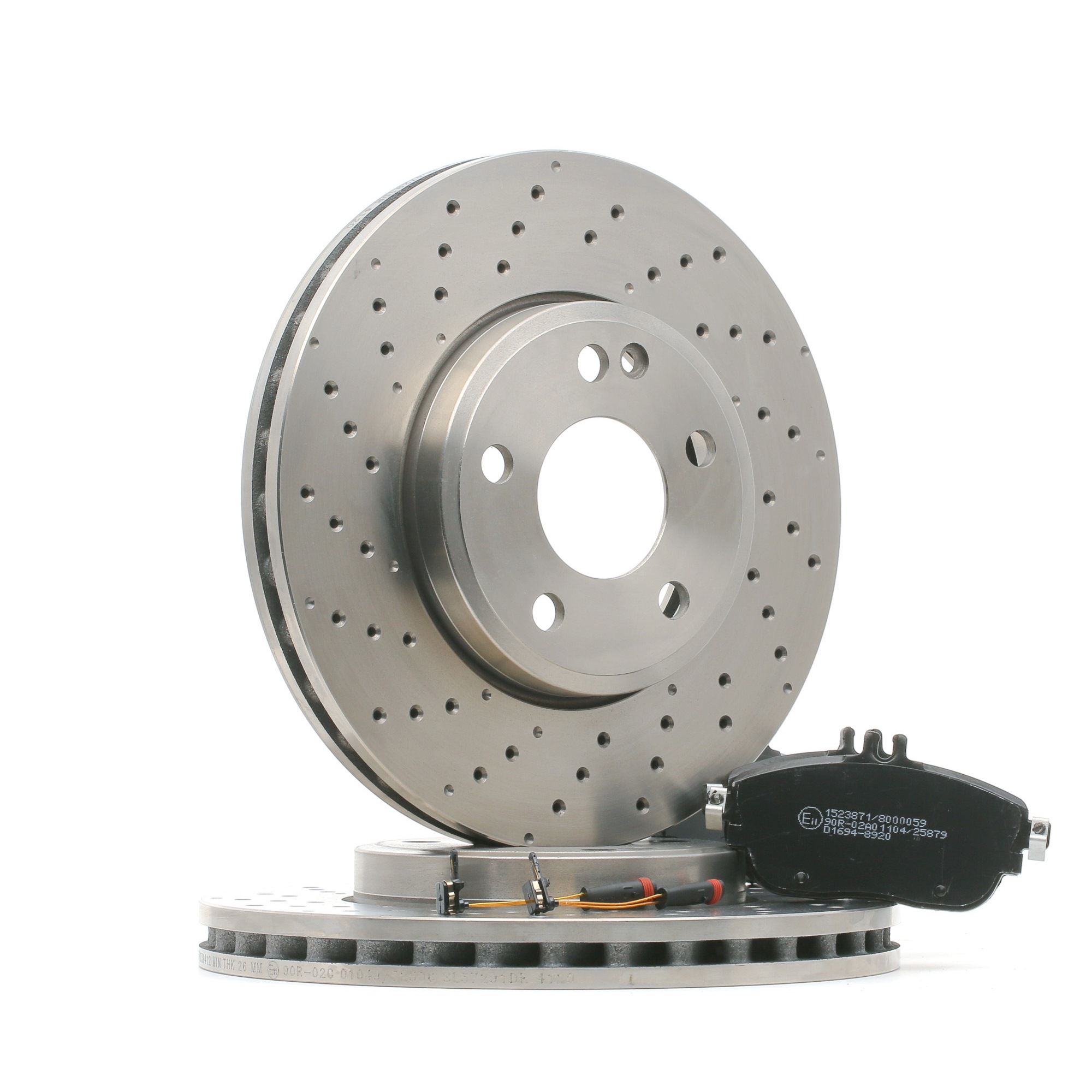RIDEX 3405B1676 MERCEDES-BENZ A-Class 2014 Brake discs and pads