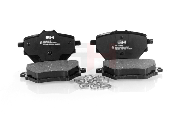 GH Rear Axle, not prepared for wear indicator Height 1: 49,8mm, Height 2: 53,5mm, Thickness: 16,5mm Brake pads GH-410618 buy