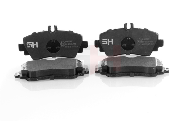 GH Front Axle, prepared for wear indicator Height: 57,4mm, Thickness: 17mm Brake pads GH-412337 buy