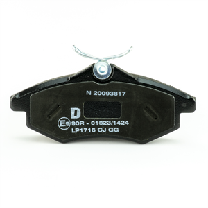 DELPHI Kit Pastiglie Freno Anteriori LP1716 – Low-Metallic, Con Accessori, Per Citroën C1/C2/C3, Peugeot 107/1007