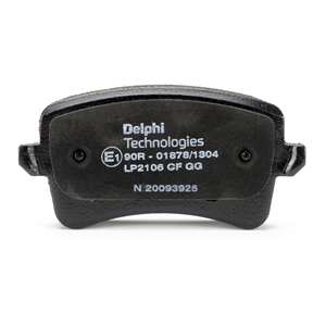 Delphi LP2102 Pastiglie Freno - Qualità Primo Equipaggiamento Con Indicatore Usura - ECE R90, Senza Rame/Amianto