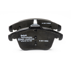 LP2107 DELPHI Brake pad set DODGE incl. wear warning contact, with anti-squeak plate, without accessories