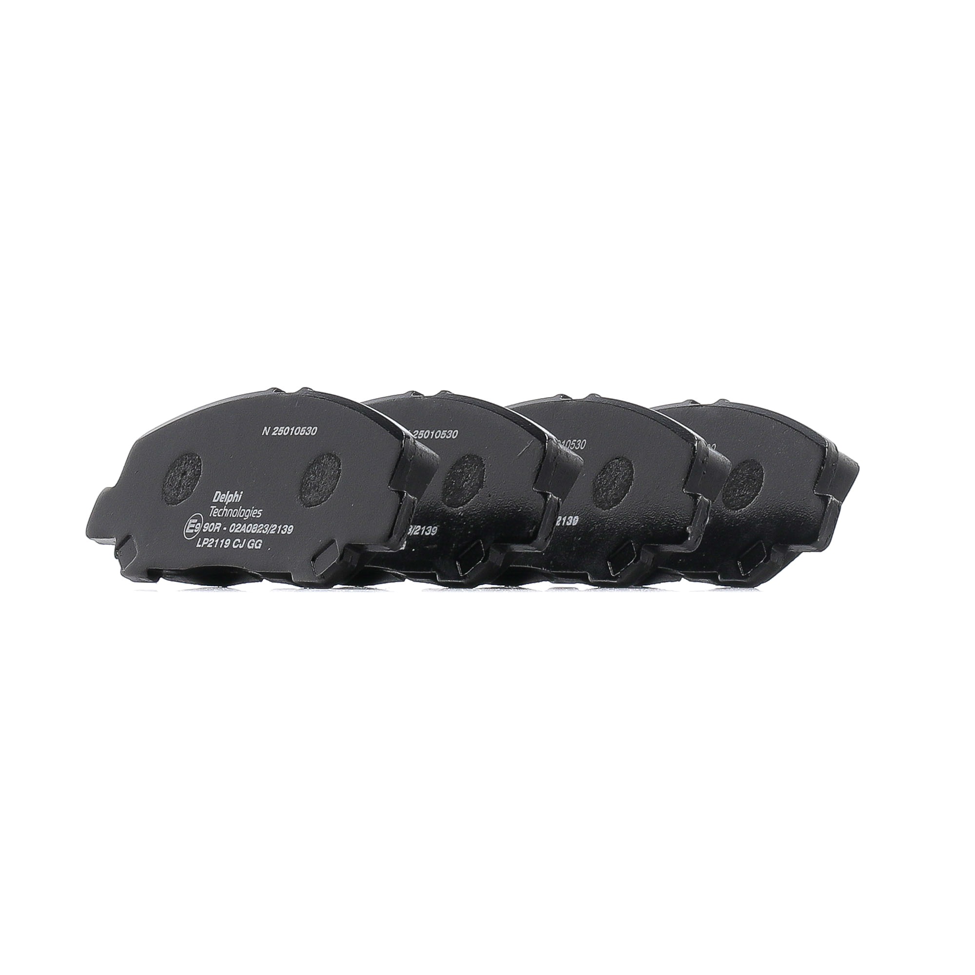 24601 DELPHI Korkeus 2: 60,9mm, Leveys 1: 147,8mm, Leveys 2: 147,8mm, Paksuus 1: 17,8mm, Paksuus 2: 17,8mm Jarrupalat LP2119