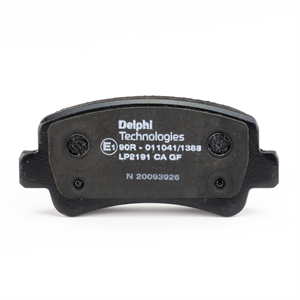 LP2191 DELPHI Brake pad set RENAULT incl. wear warning contact, with anti-squeak plate, without accessories