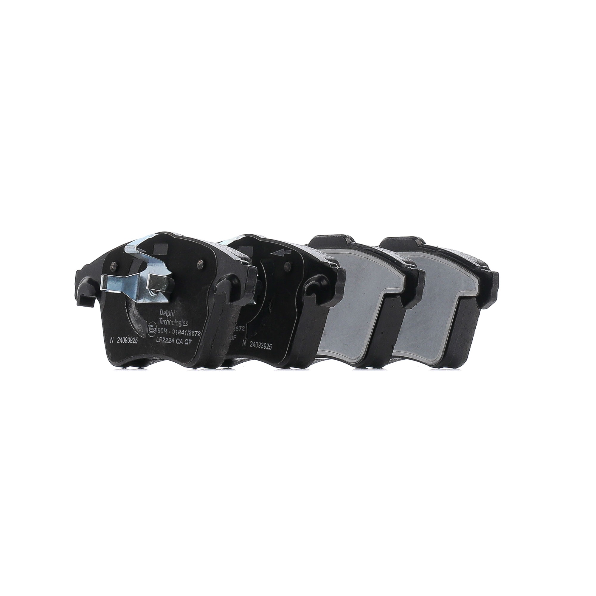 DELPHI LP2224 Brake pad set not prepared for wear warning indicator
