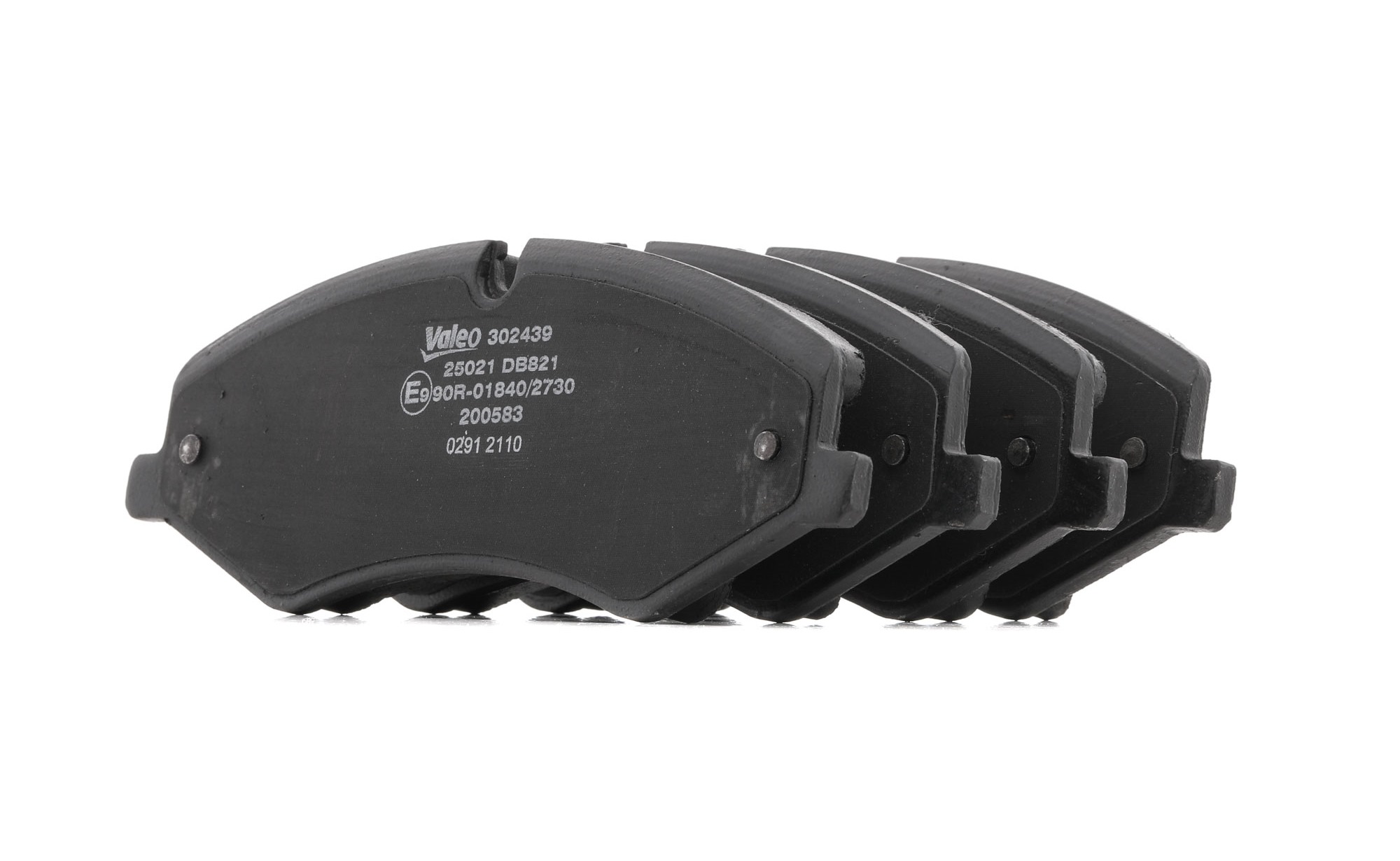 VALEO Front Axle, excl. wear warning contact, with anti-squeak plate Height: 72mm, Width: 193mm, Thickness: 18mm Brake pads 302439 buy