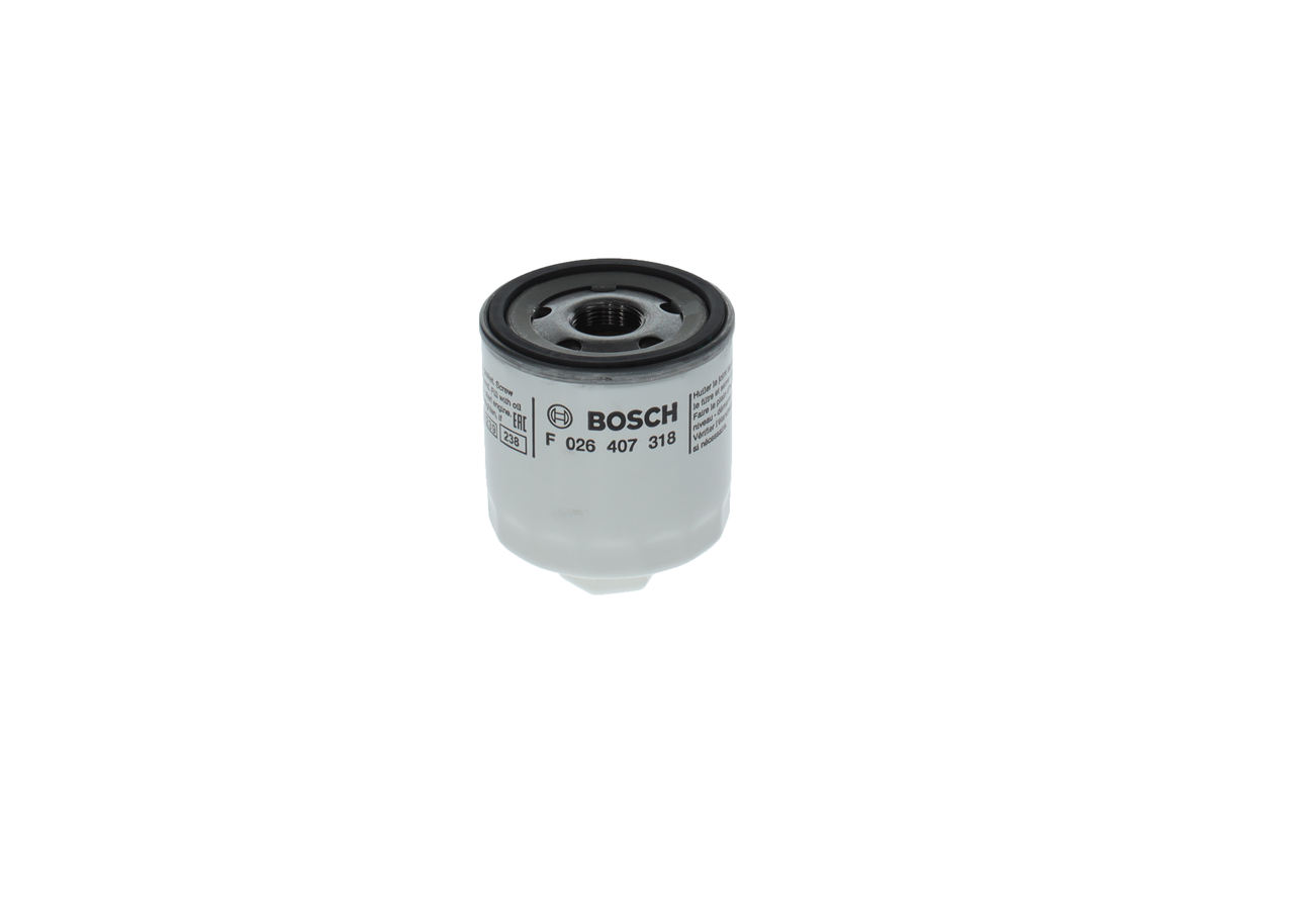 BOSCH F 026 407 318 Oil filter M 22 x 1,5, with two anti-return valves, Spin-on Filter