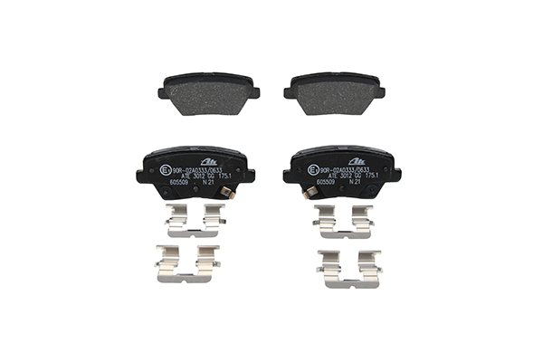 ATE 13.0460-5509.2 Brake pad set with acoustic wear warning, with accessories