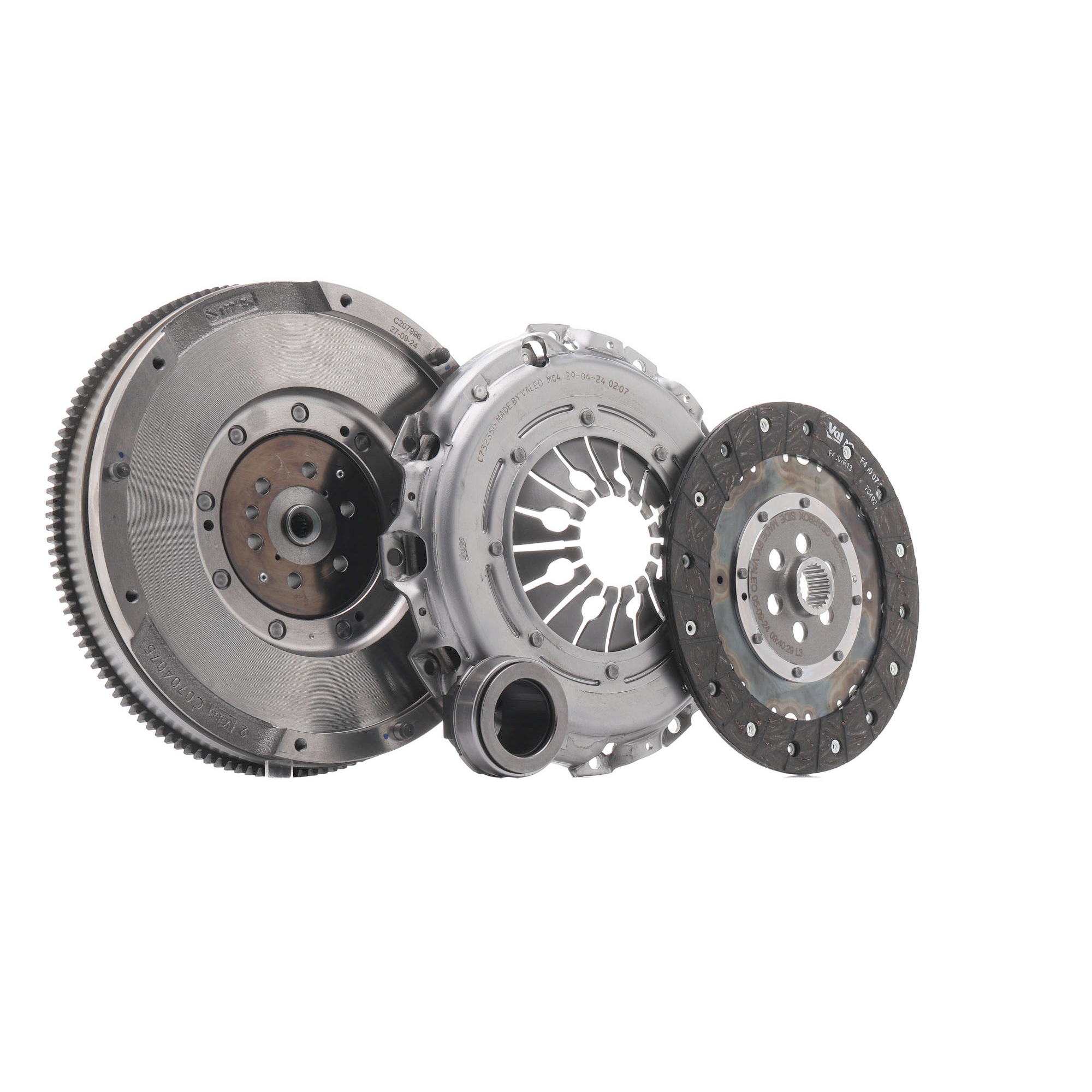 VALEO 837125 Clutch kit with dual-mass flywheel, with screw set, with lock screw set, with clutch release bearing