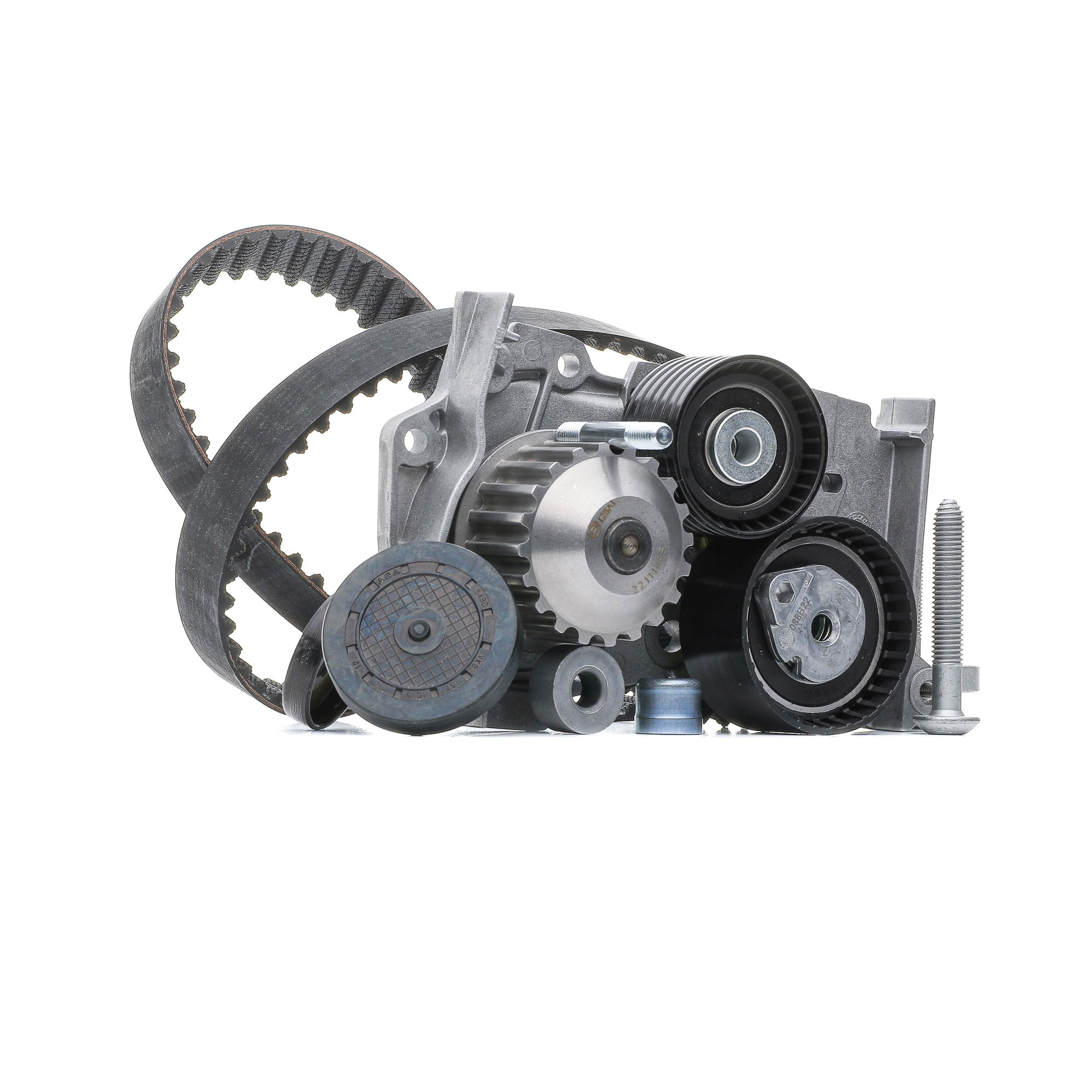 BOSCH 1987946390 Timing belt kit with water pump RENAULT Clio III Hatchback (BR0/1, CR0/1) 1.4 16V 98 hp Petrol 2005