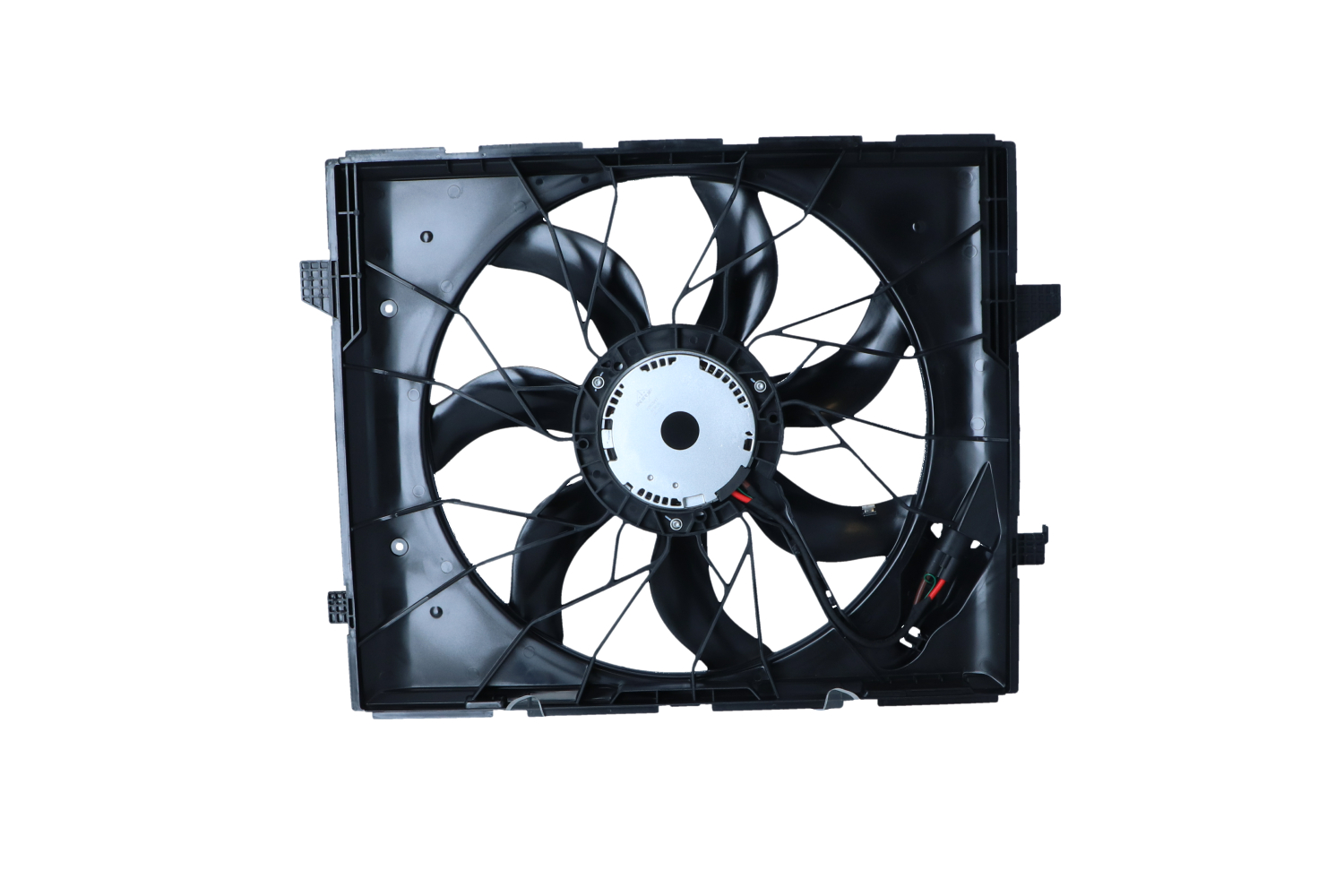 470036 NRF Cooling fan JEEP with radiator fan shroud, Brushless Motor