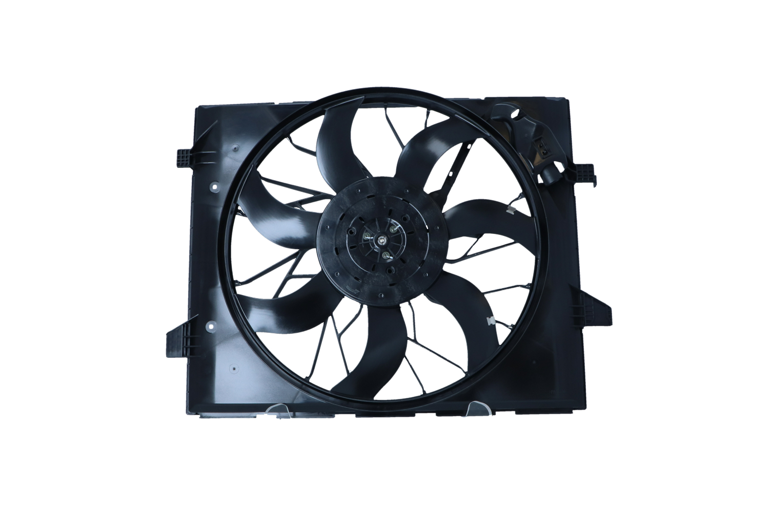 470037 NRF Cooling fan JEEP with radiator fan shroud, Brushless Motor